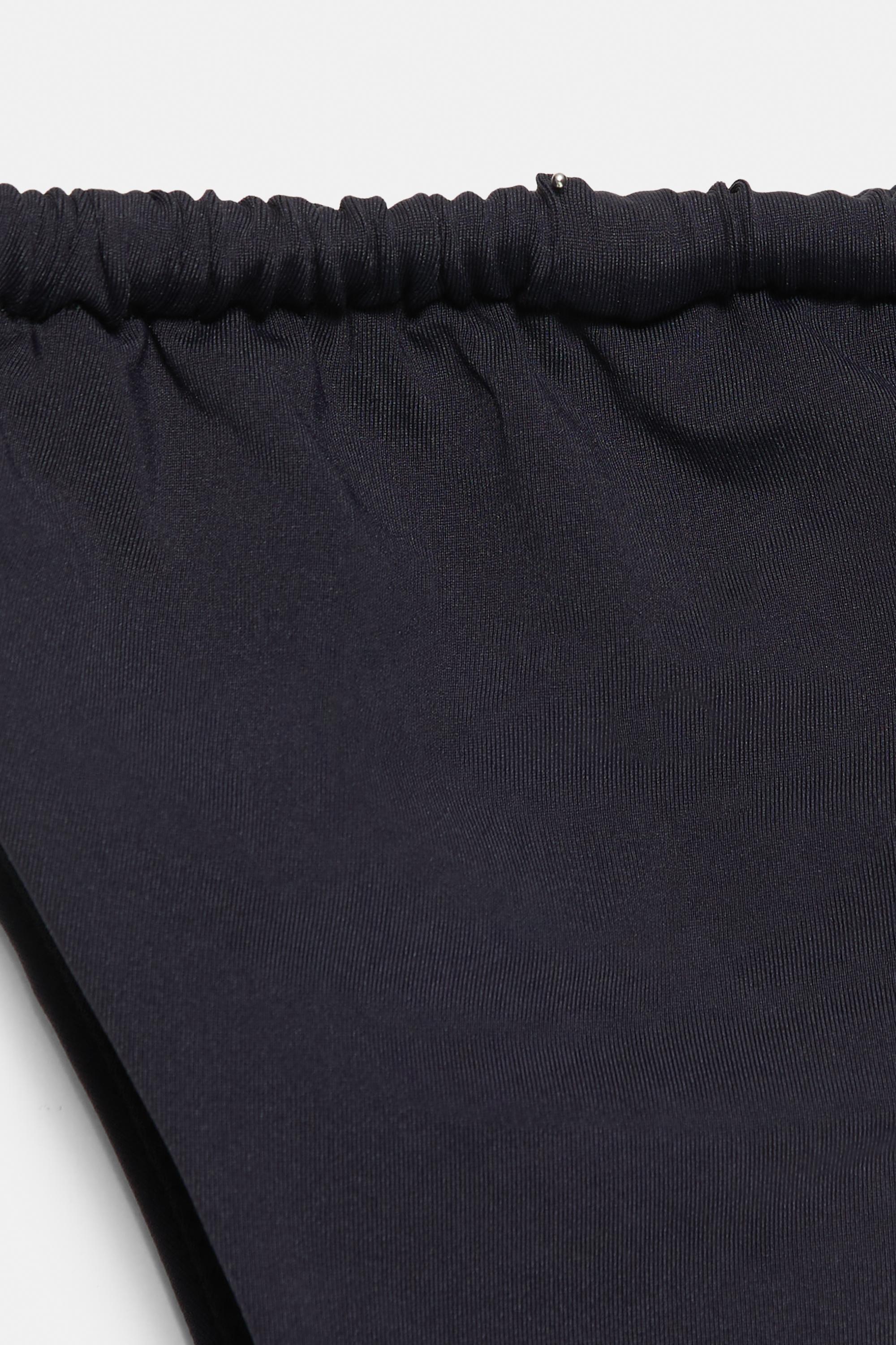 Gathered bikini bottoms — Black
