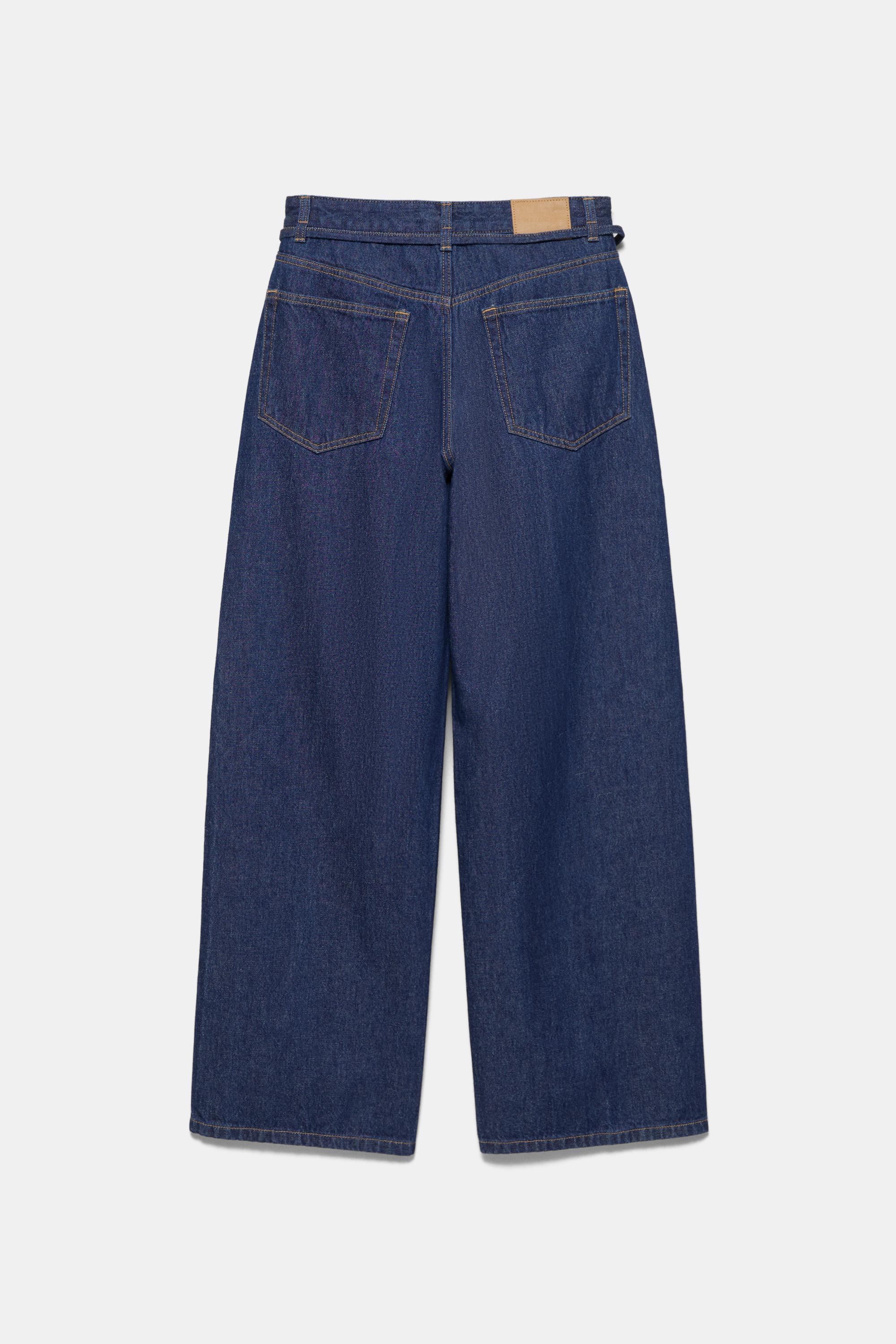 Baggy jeans with drawstring — Navy