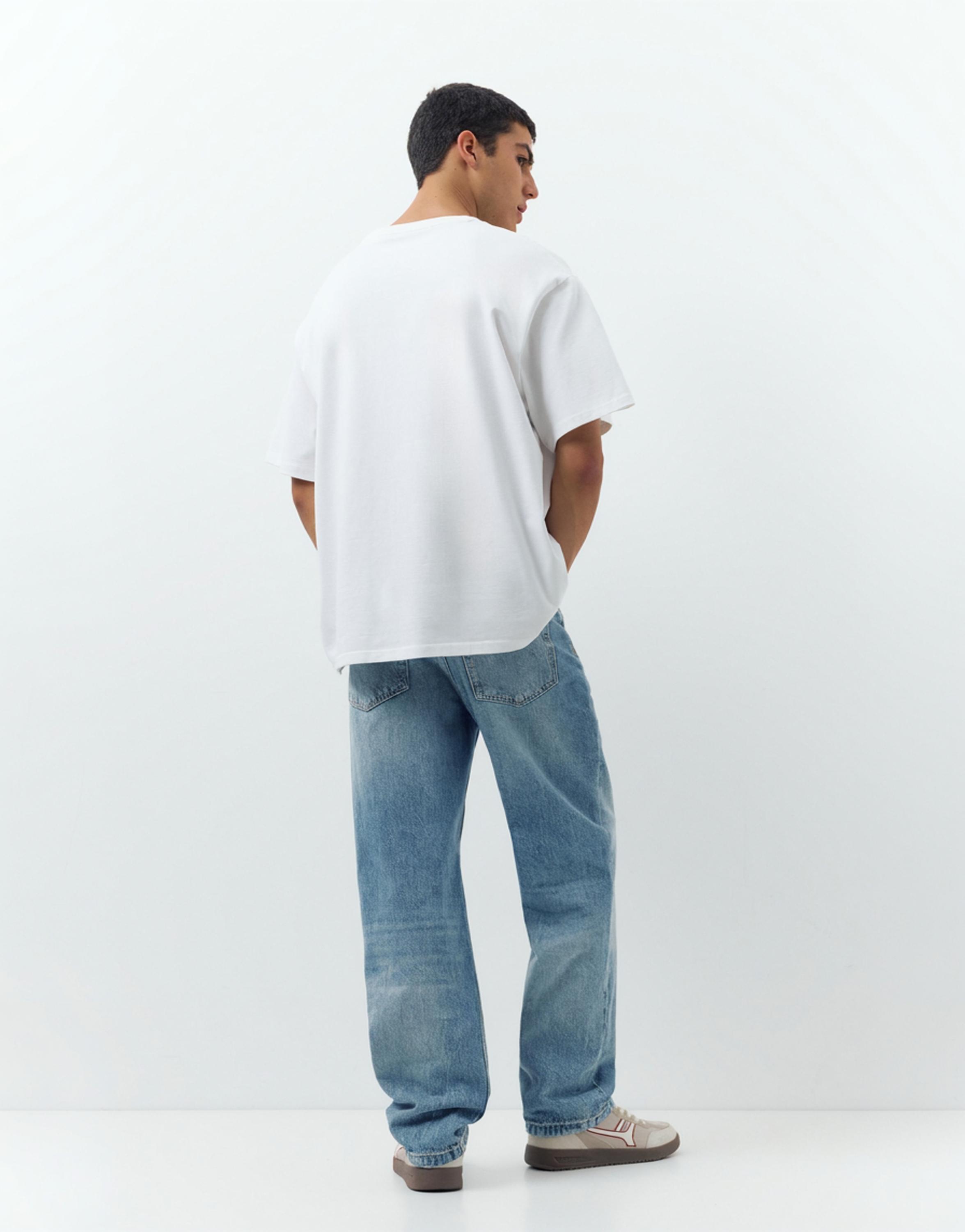 Straight-leg jeans — Medium blue