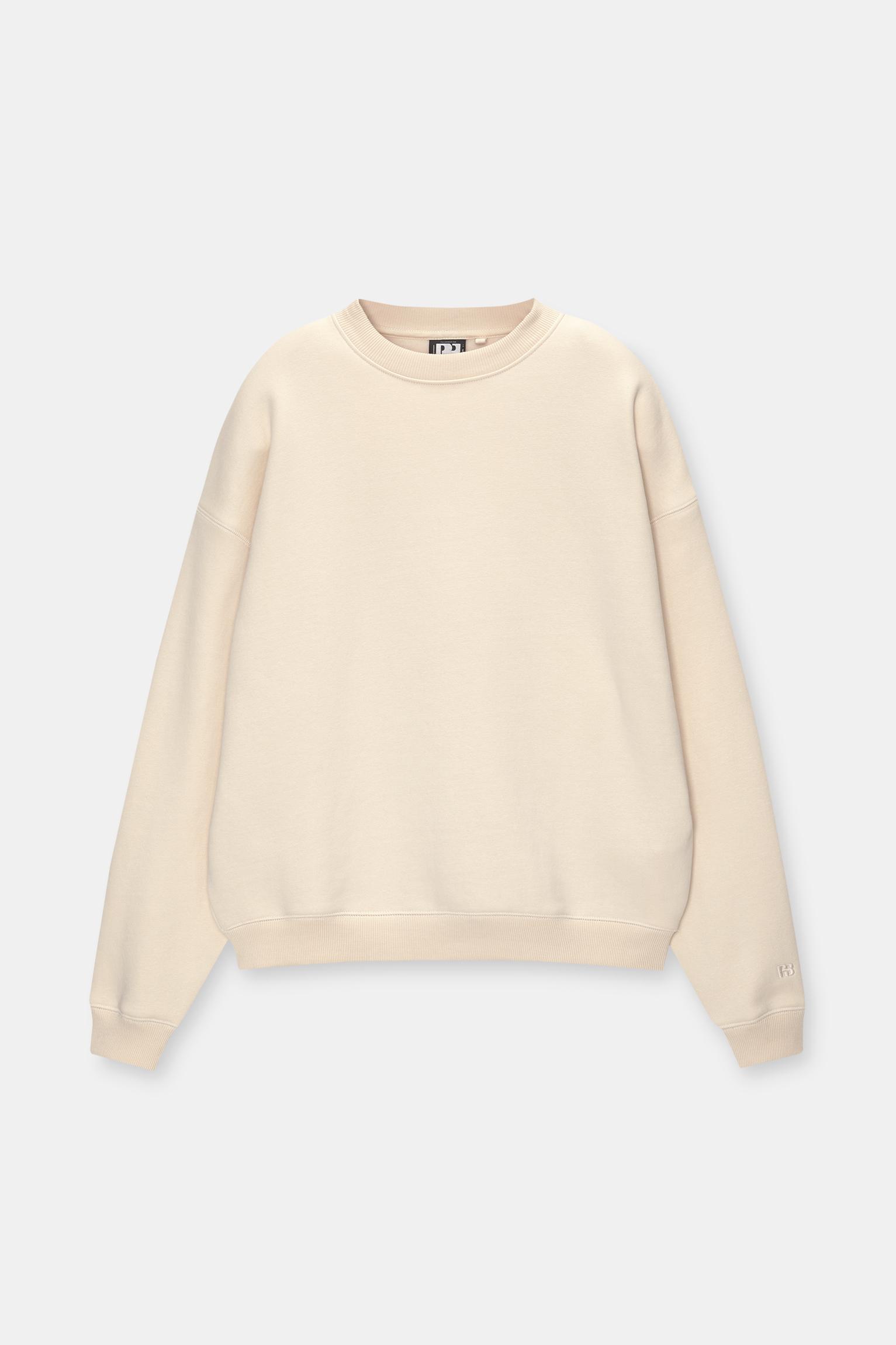 Basic kare kesim sweatshirt