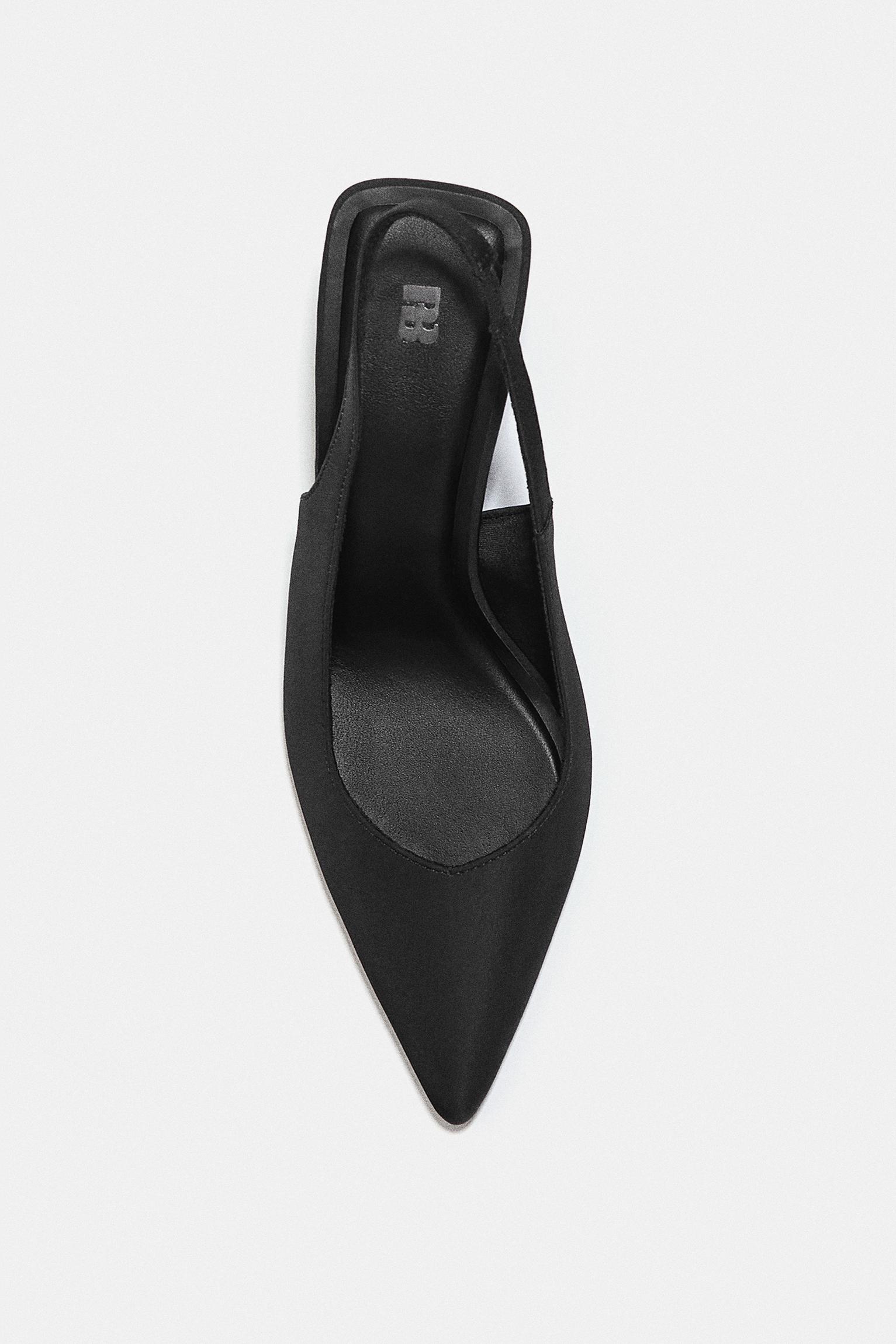 Nylon high-heel shoes — Black