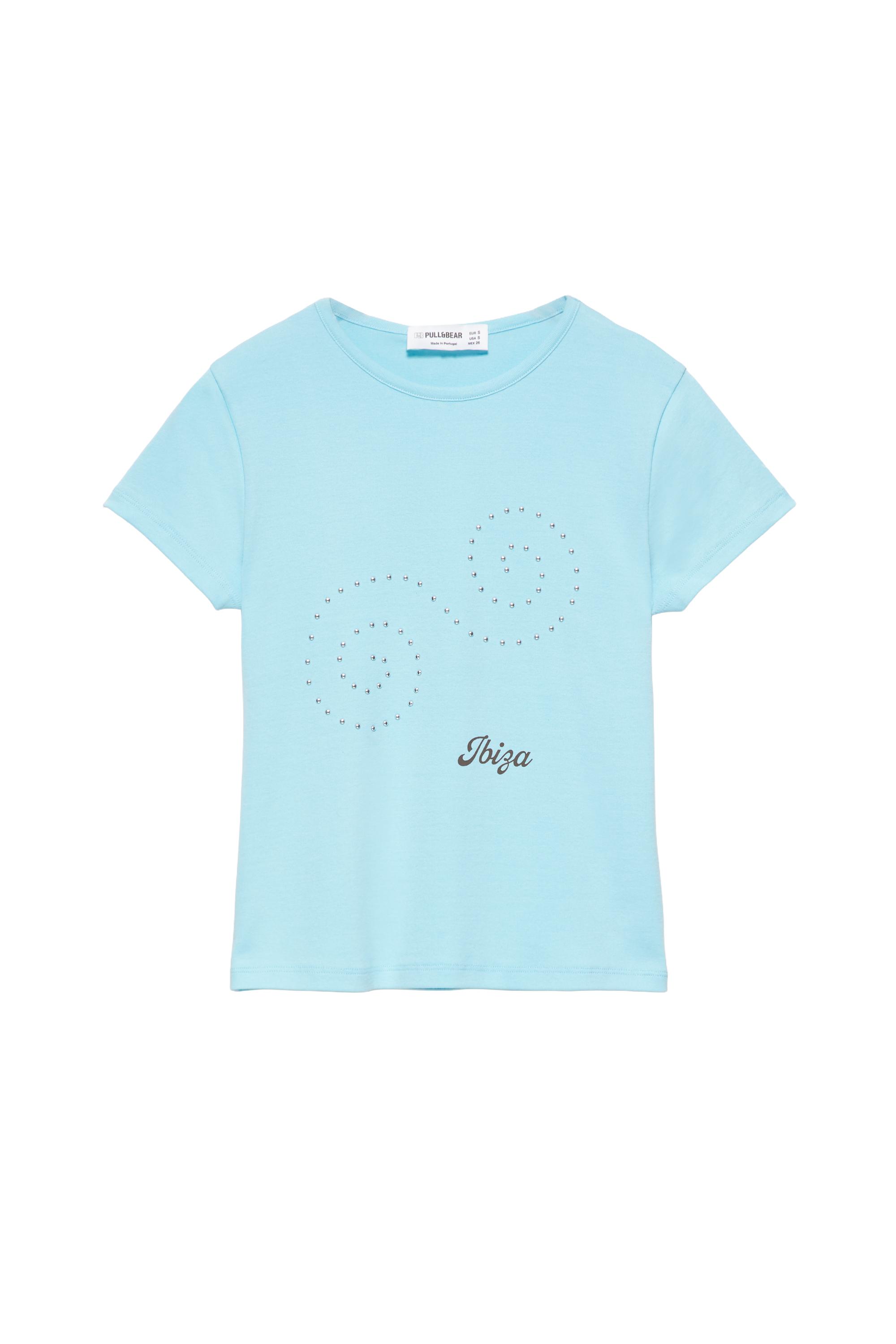 Camiseta slim Ibiza tachuelas