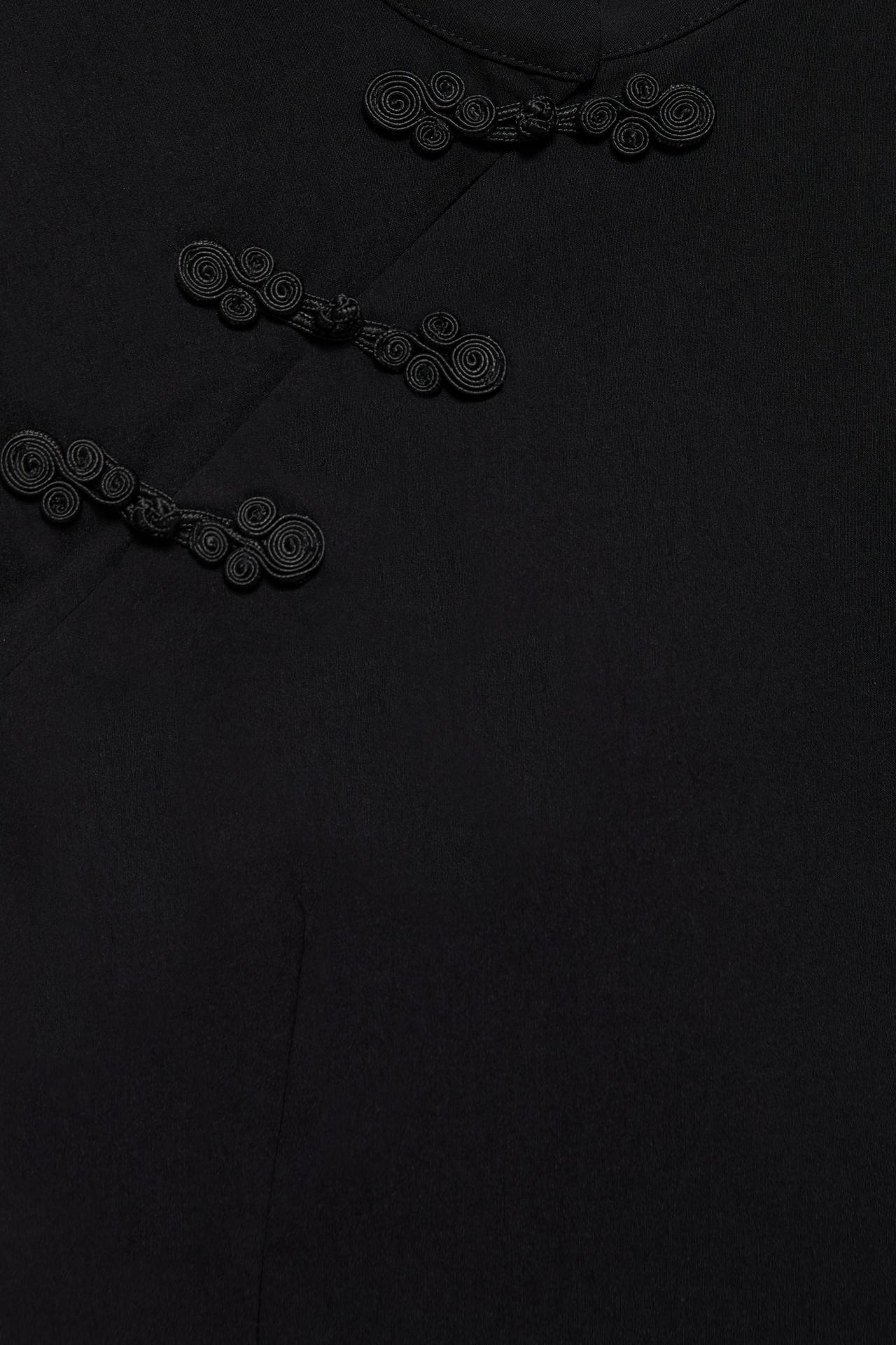 Short dress with knot buttons — Black