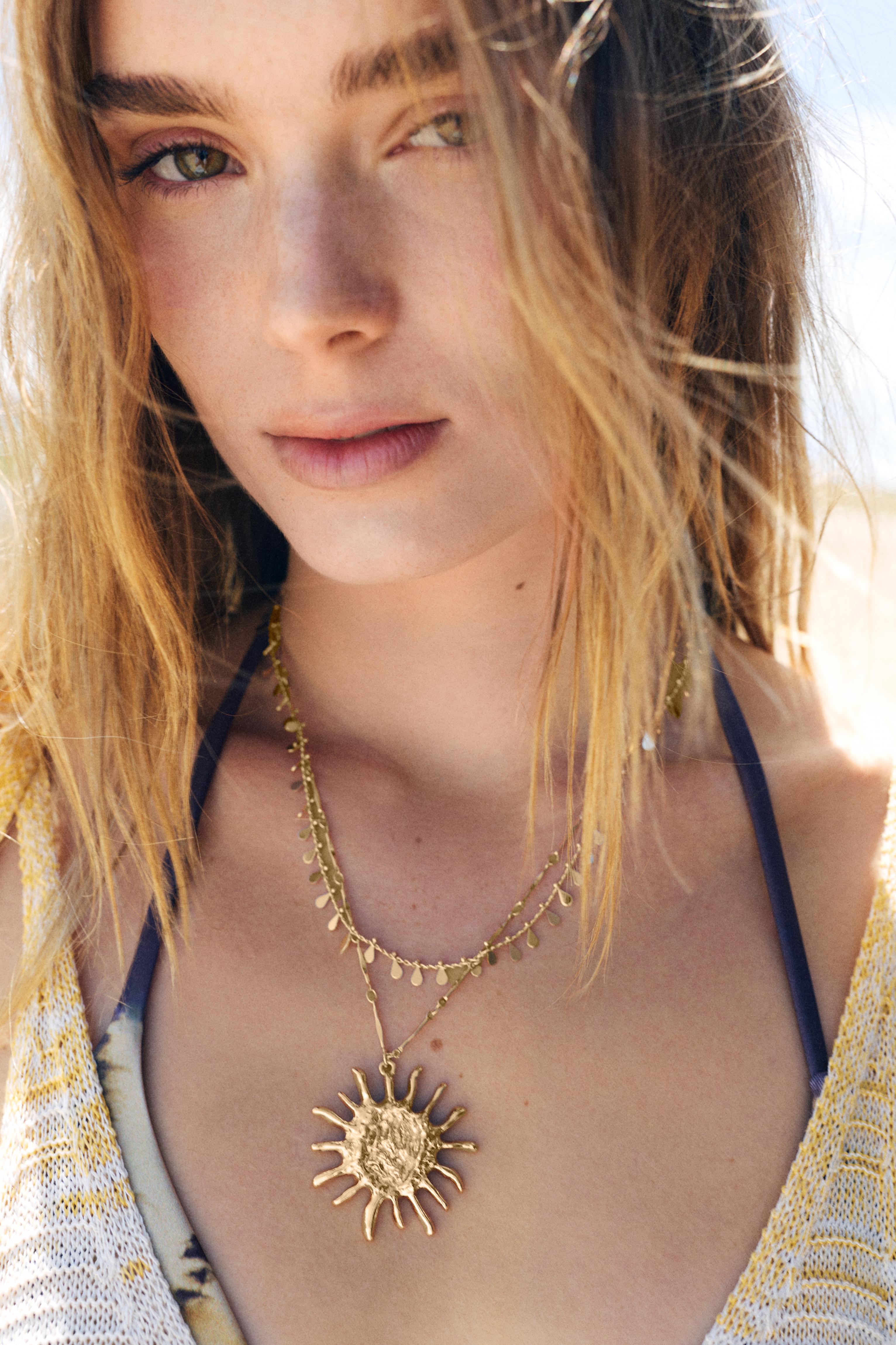 Pack of 2 sun necklaces — Gold