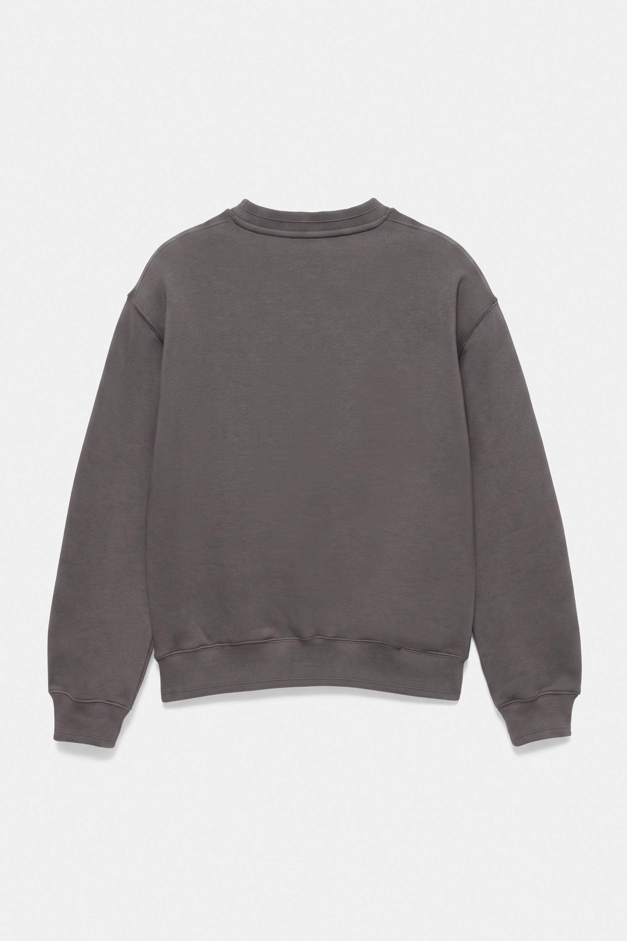 Relaxed fit round neck sweatshirt — Anthracite grey