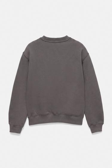 Relaxed fit round neck sweatshirt — Anthracite grey 6