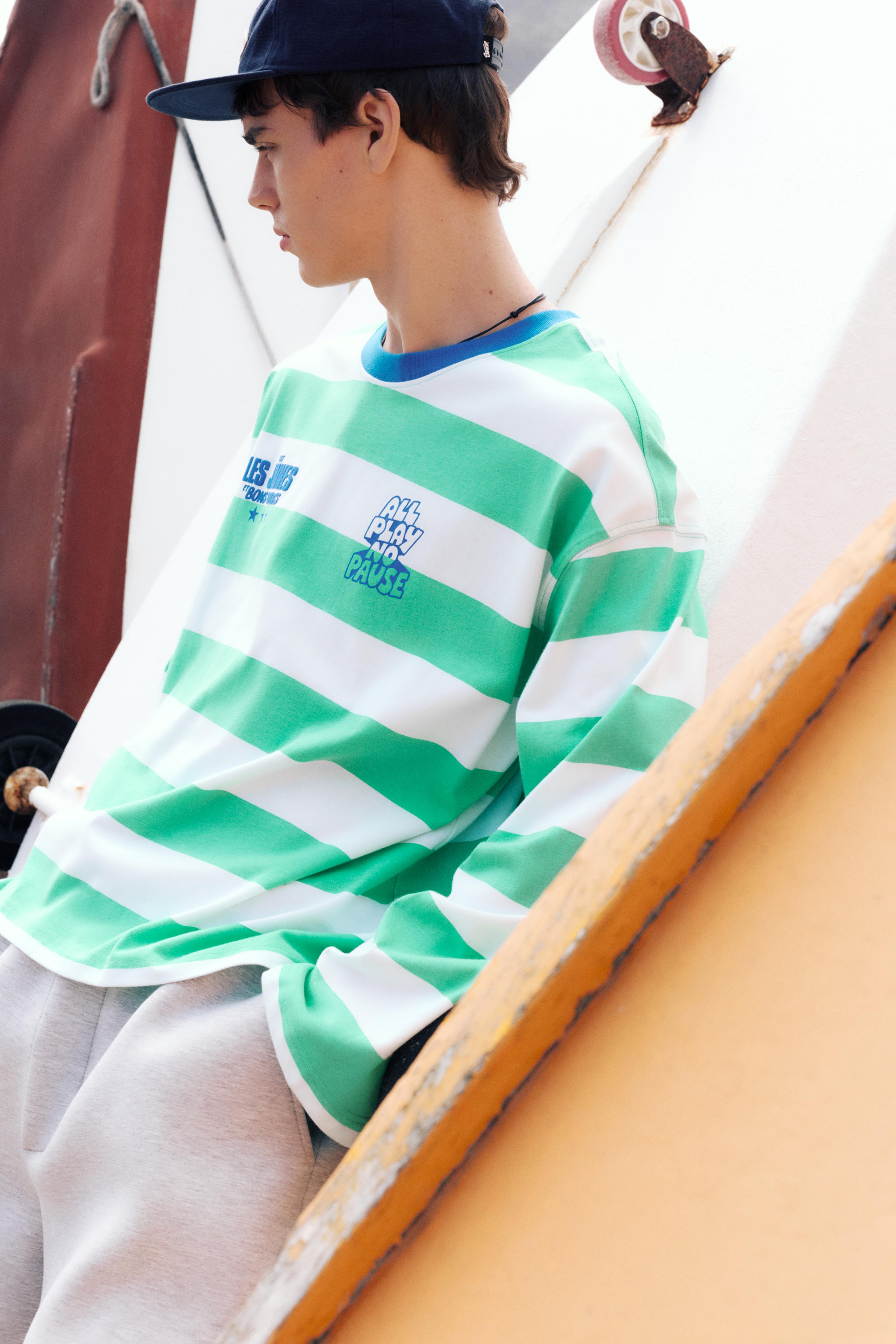 STWD striped T-shirt — Green