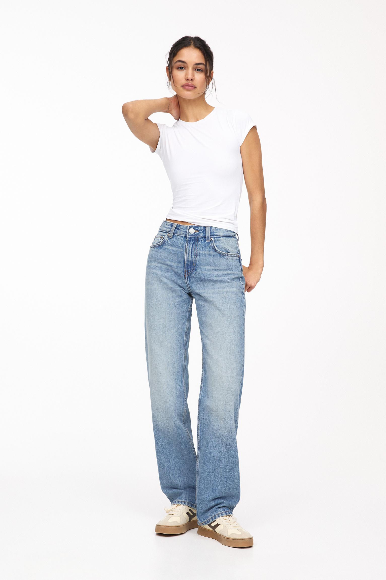 Oversize baggy jeans — Medium blue