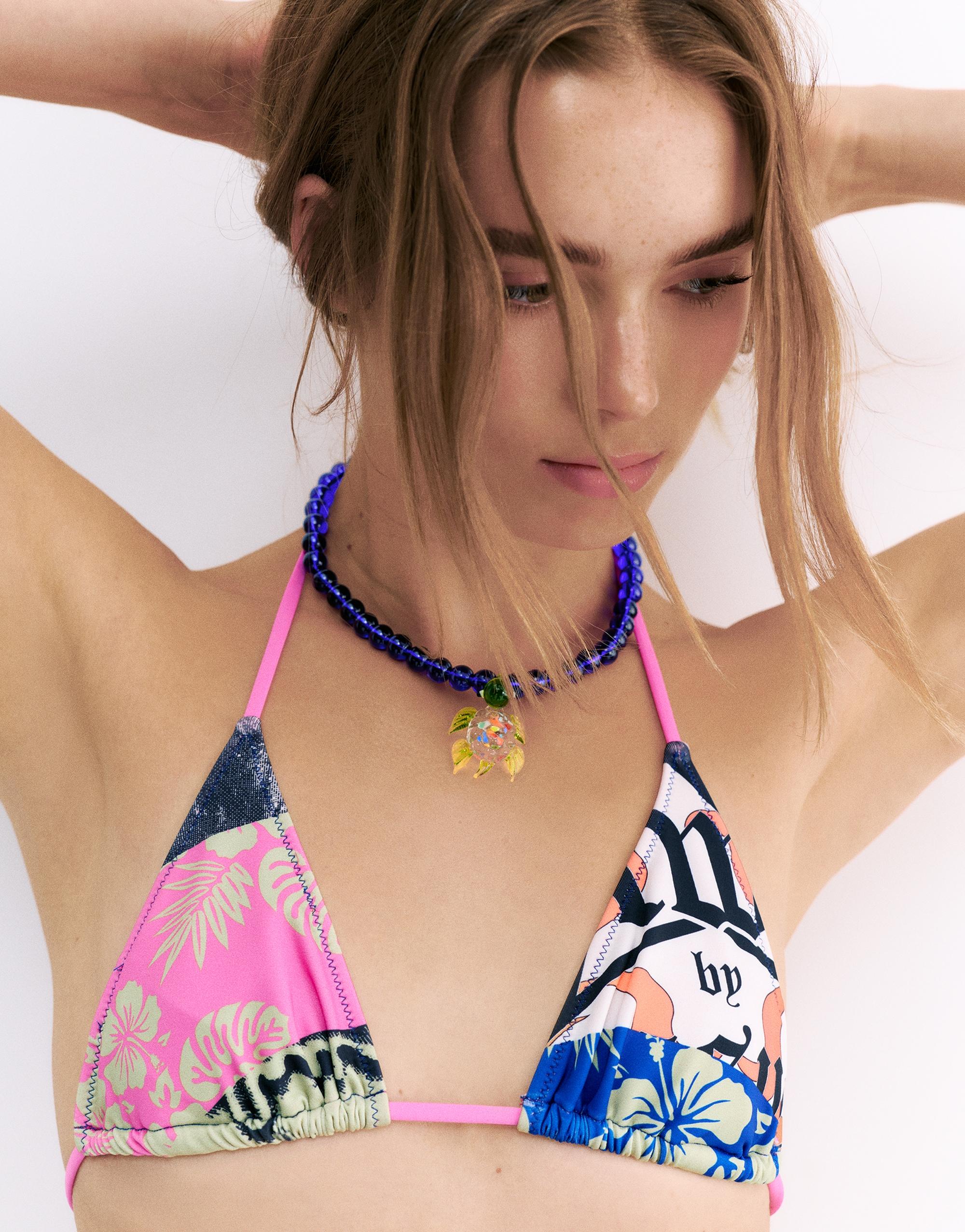 Pleasures x STWD bead necklace — Blue