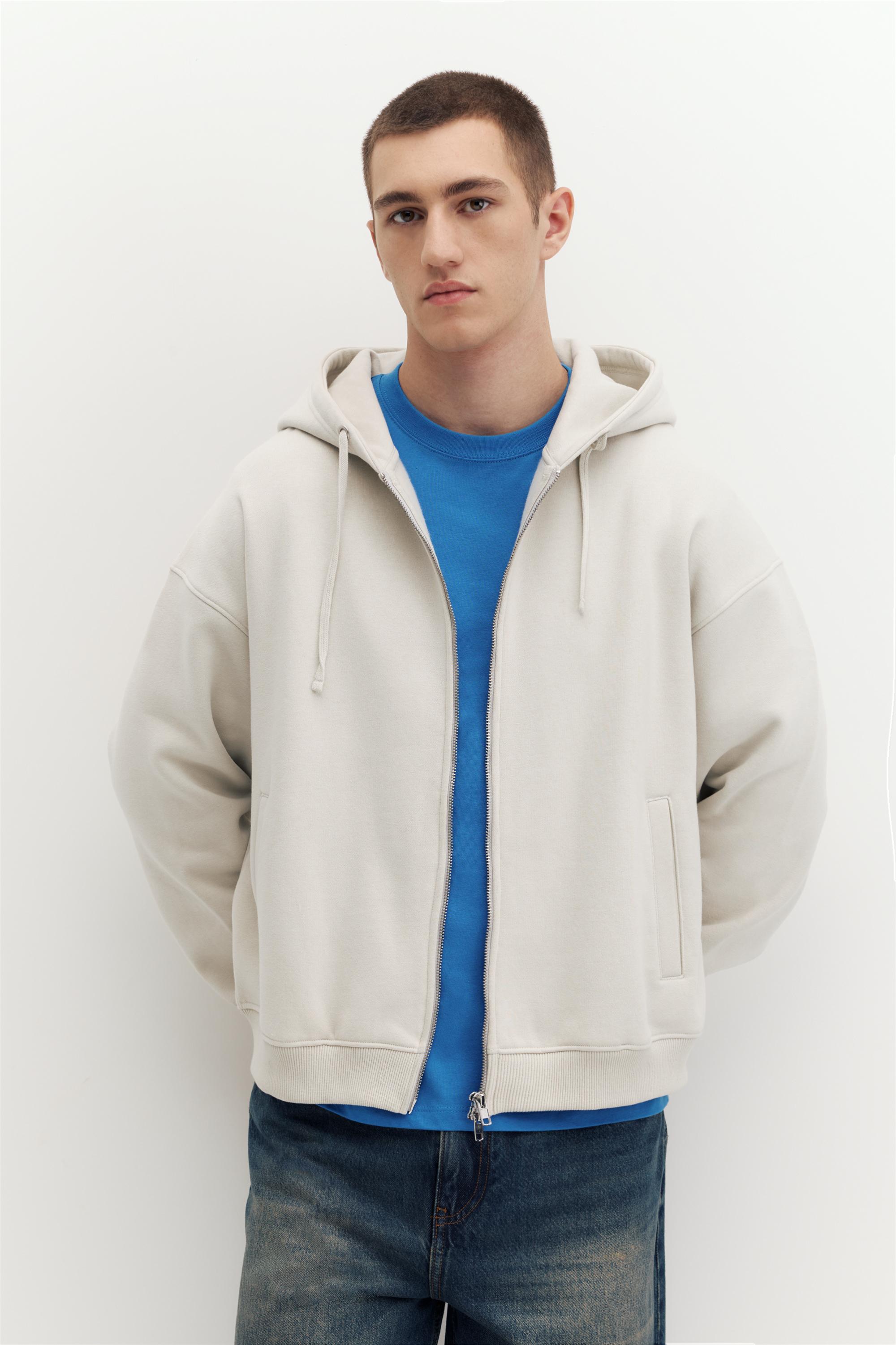 Zip-up hoodie — Ash