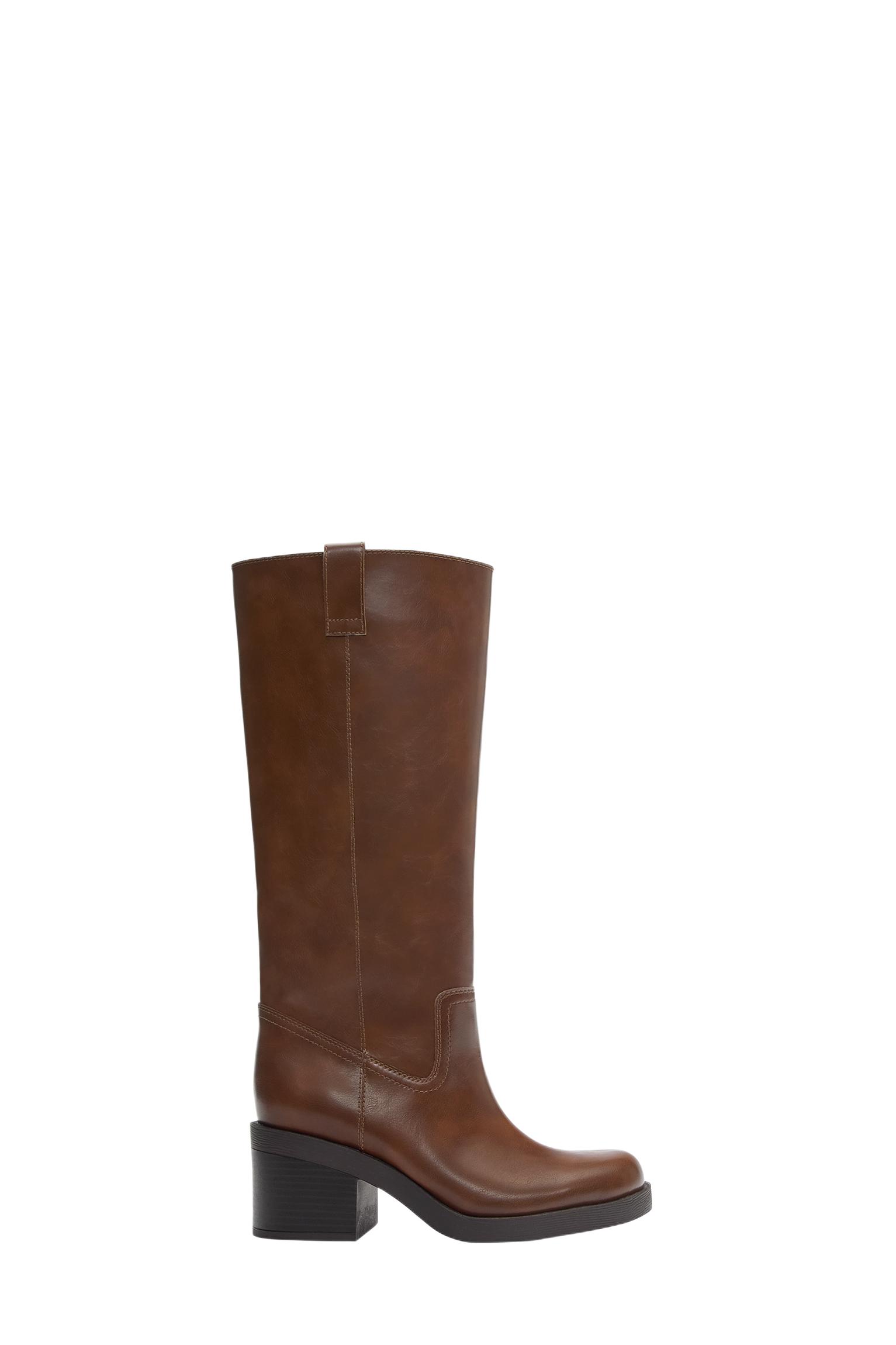 High-heel boots — Brown