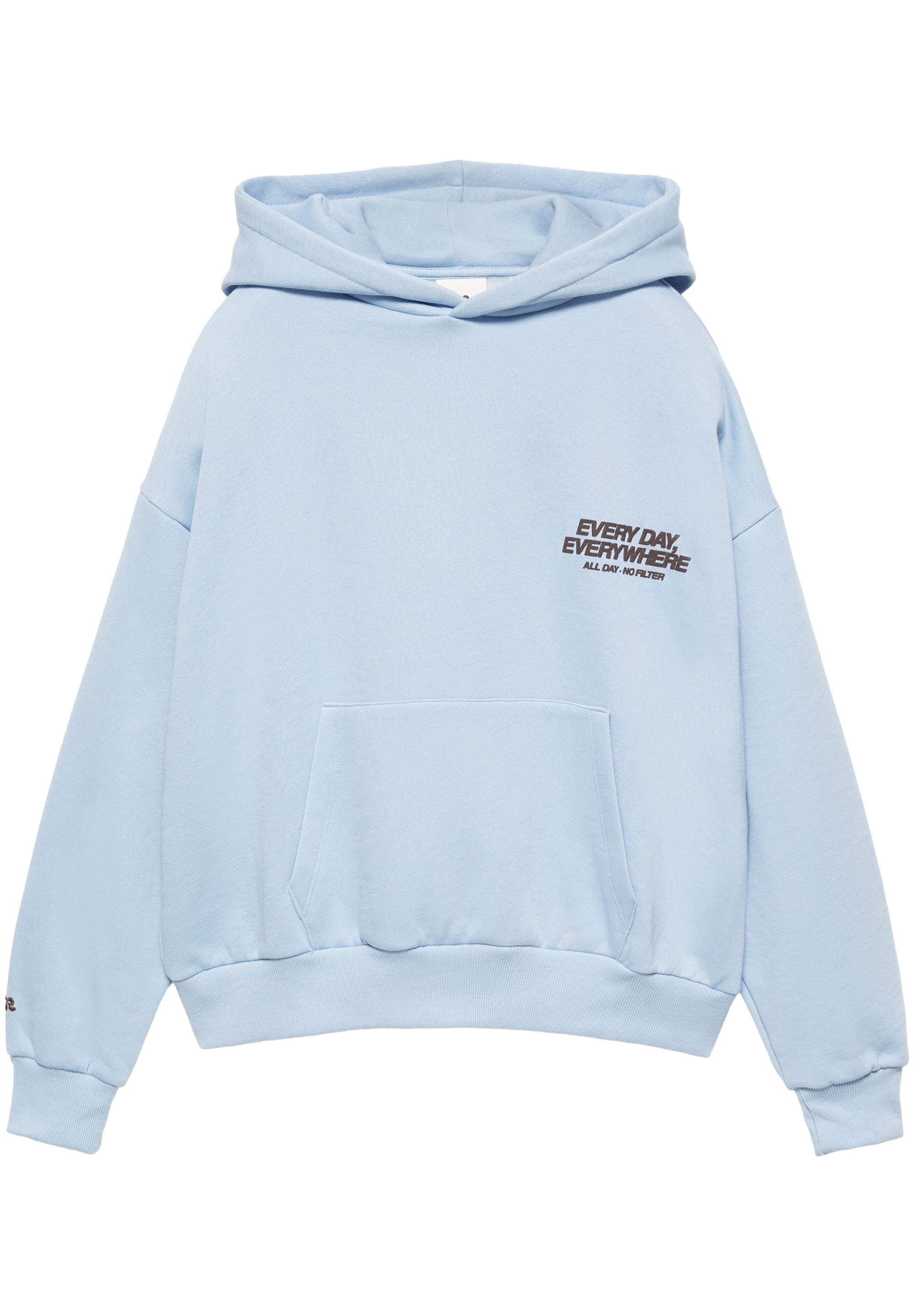 Oversize graphic hoodie — Pastel blue