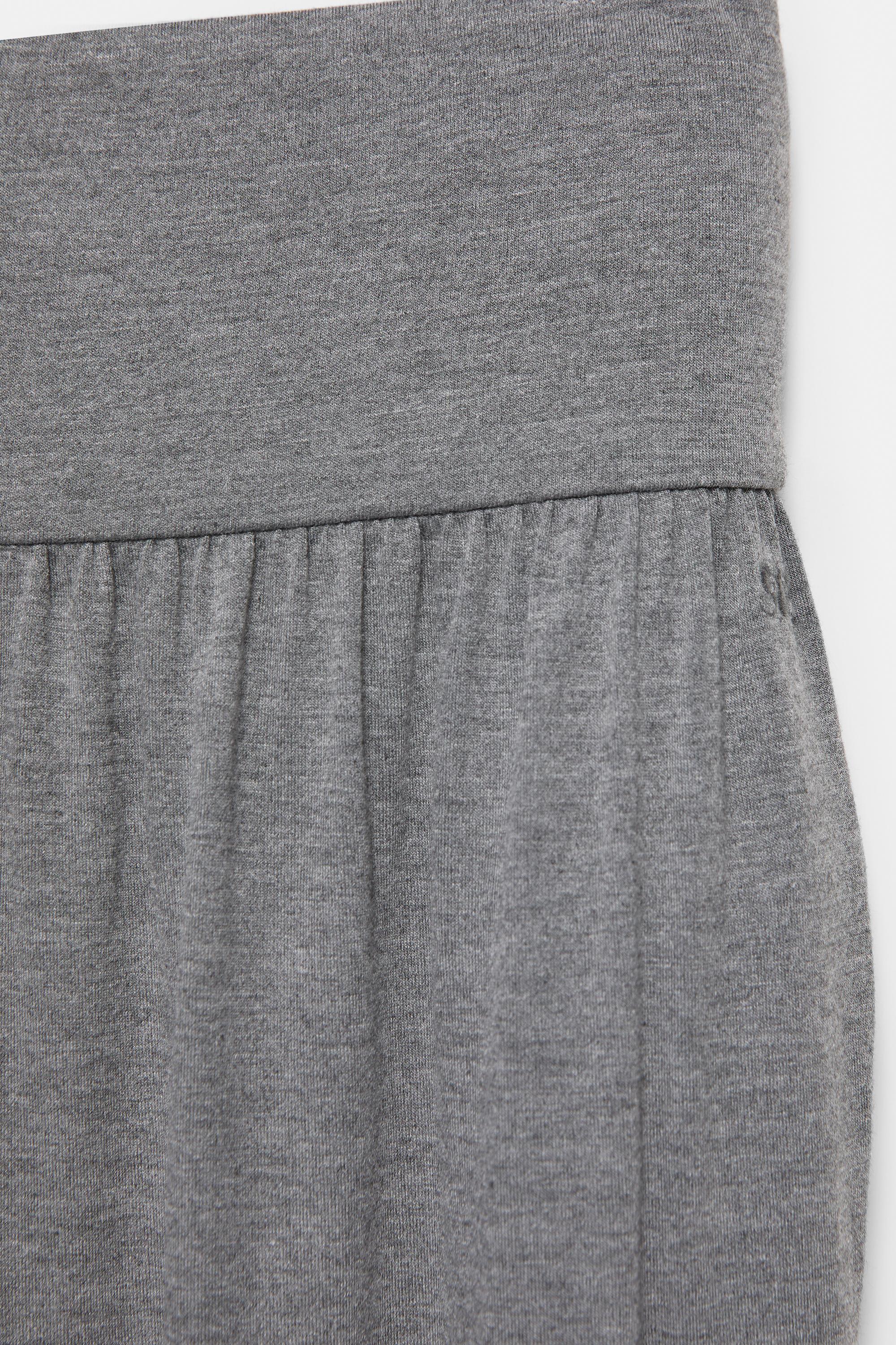 Cropped sarouel trousers — Grey marl