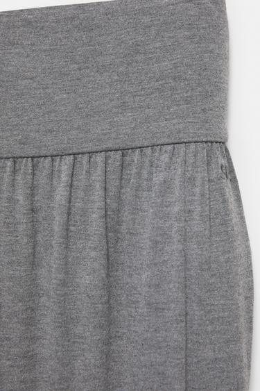 Cropped sarouel trousers — Grey marl 8