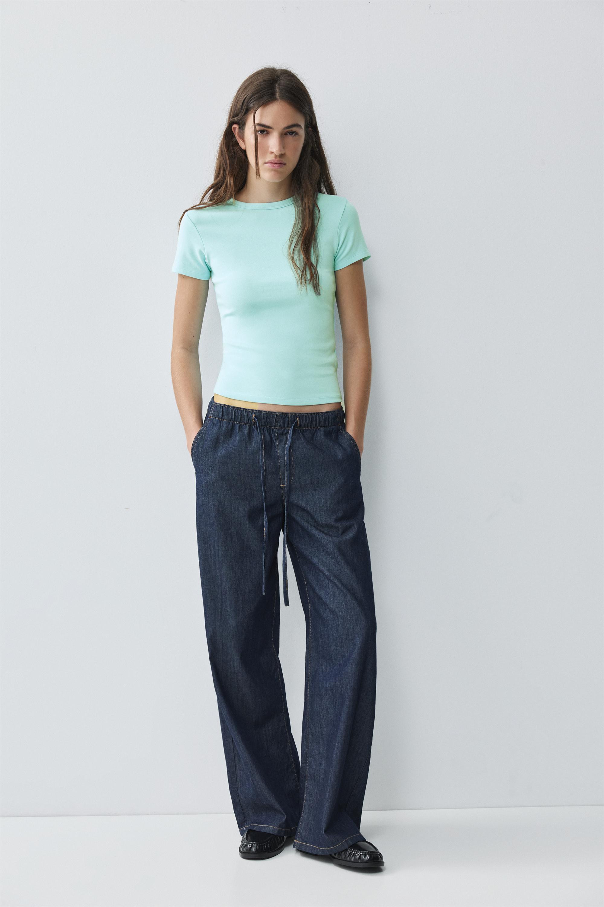Fitted short sleeve T-shirt — Sky blue