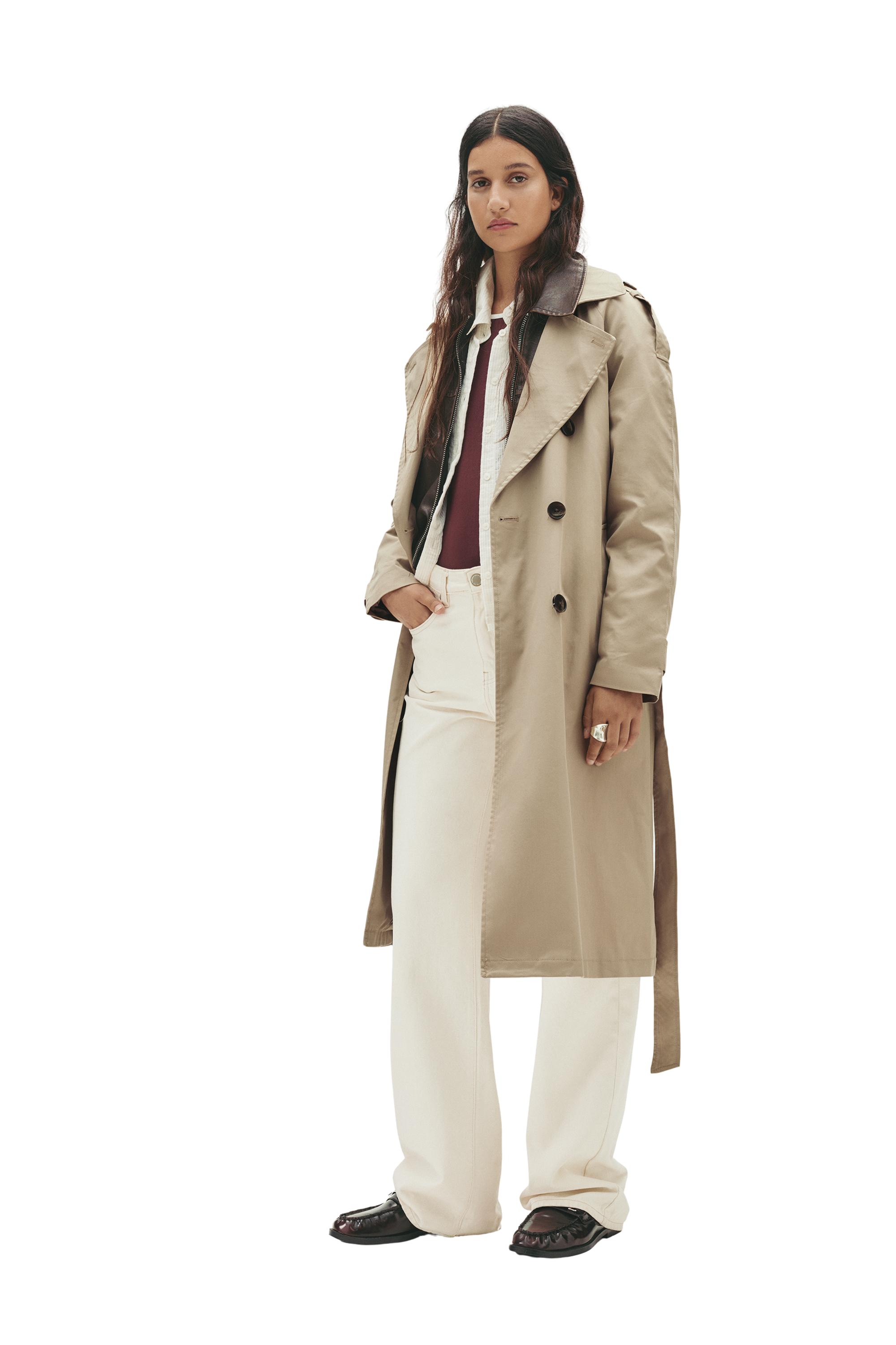 Kemerli uzun trençkot - Görsel 22