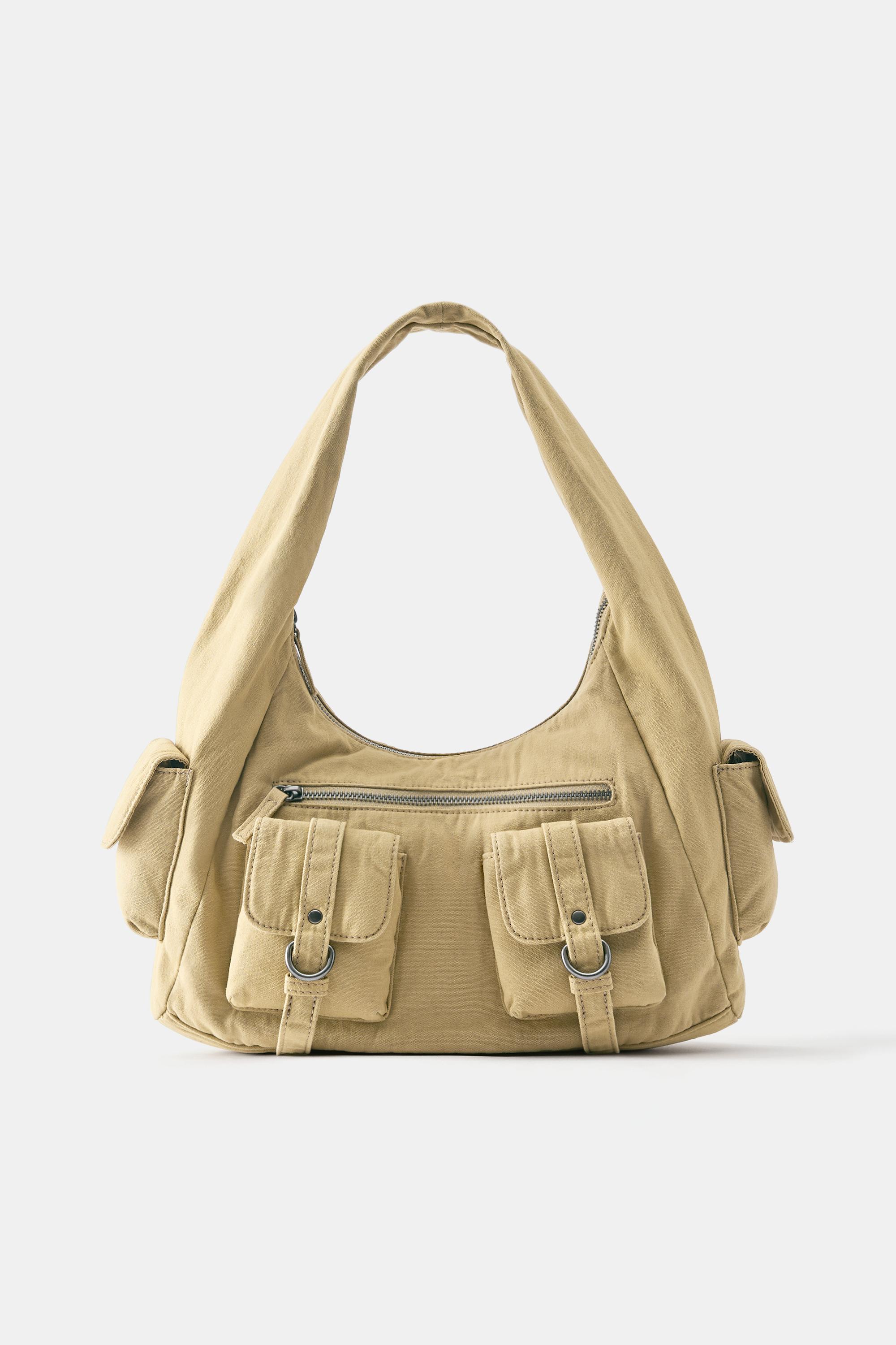 Multi-pocket shoulder bag — Mustard