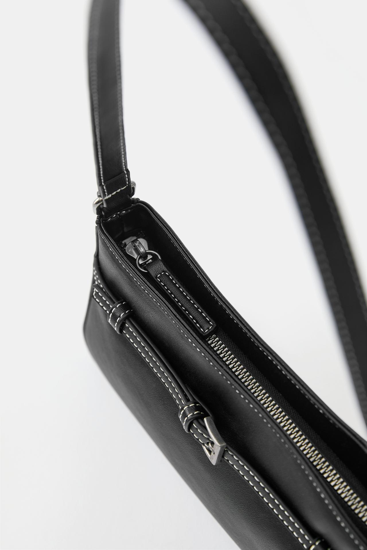 Buckle shoulder bag — Black