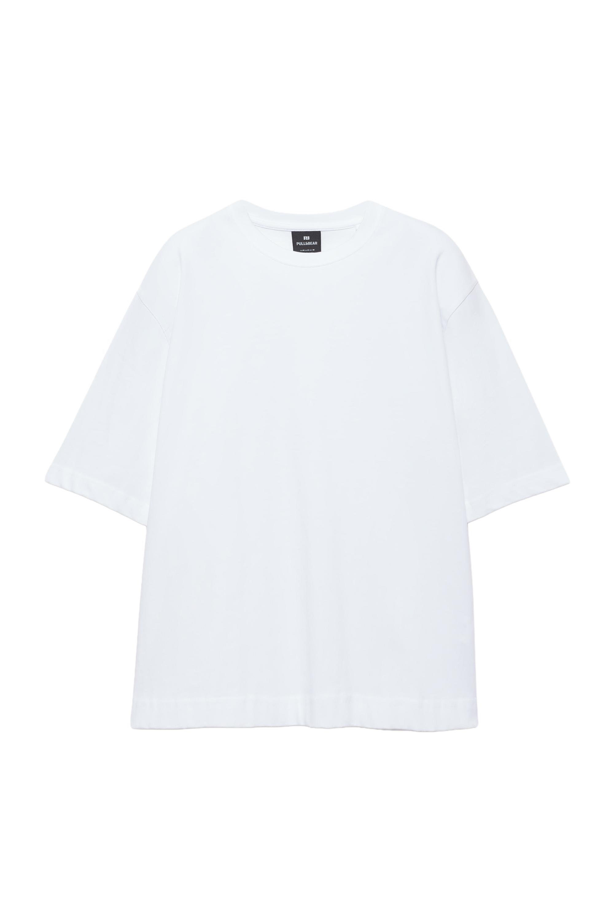 Pull&Bear Kısa kollu crop tişört görsel 8