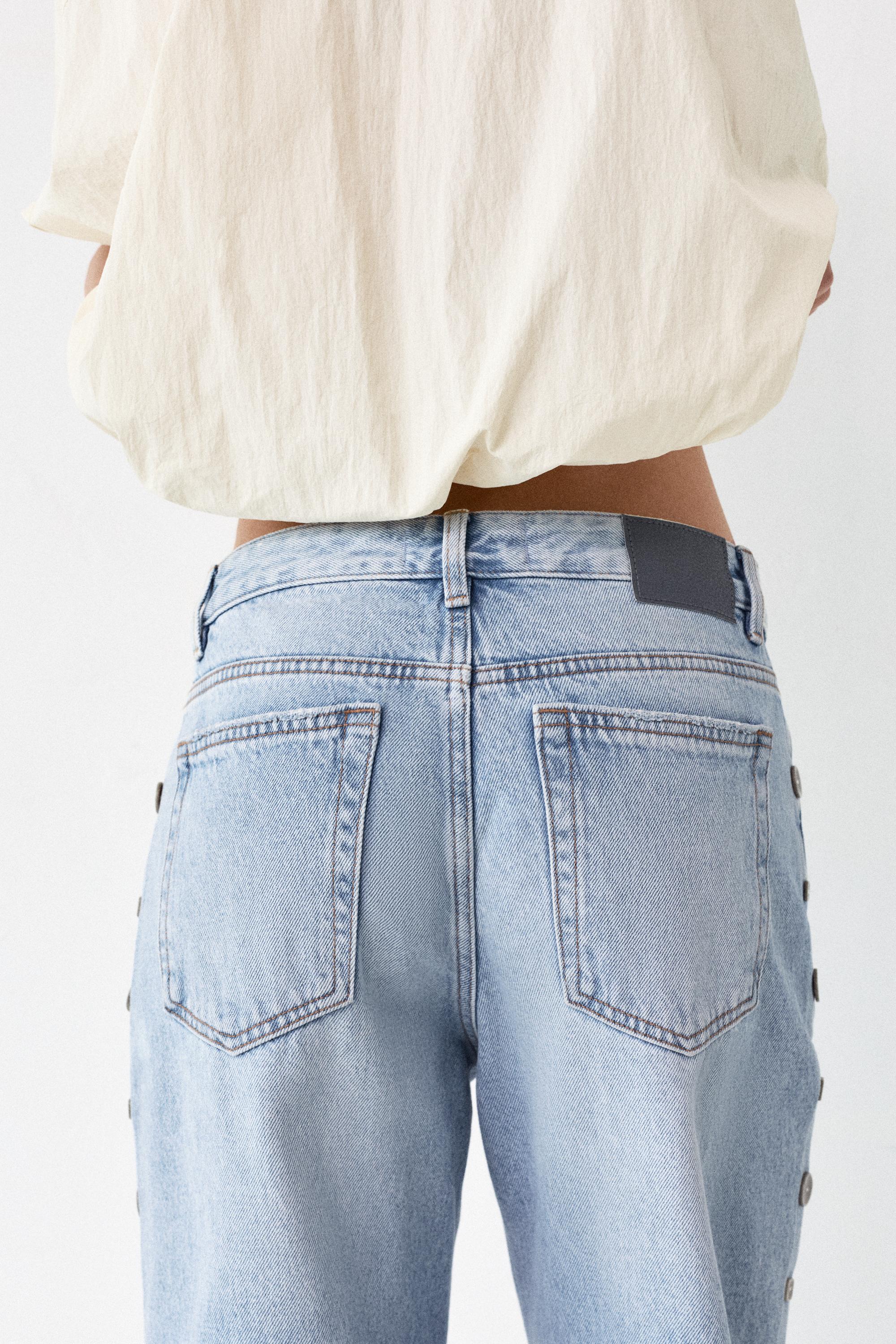 Düğme detaylı baggy jean - Görsel 14