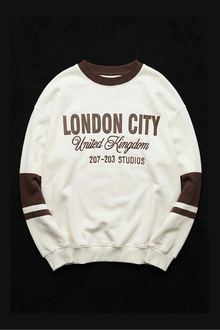 London City grafik sweatshirt - Görsel 18