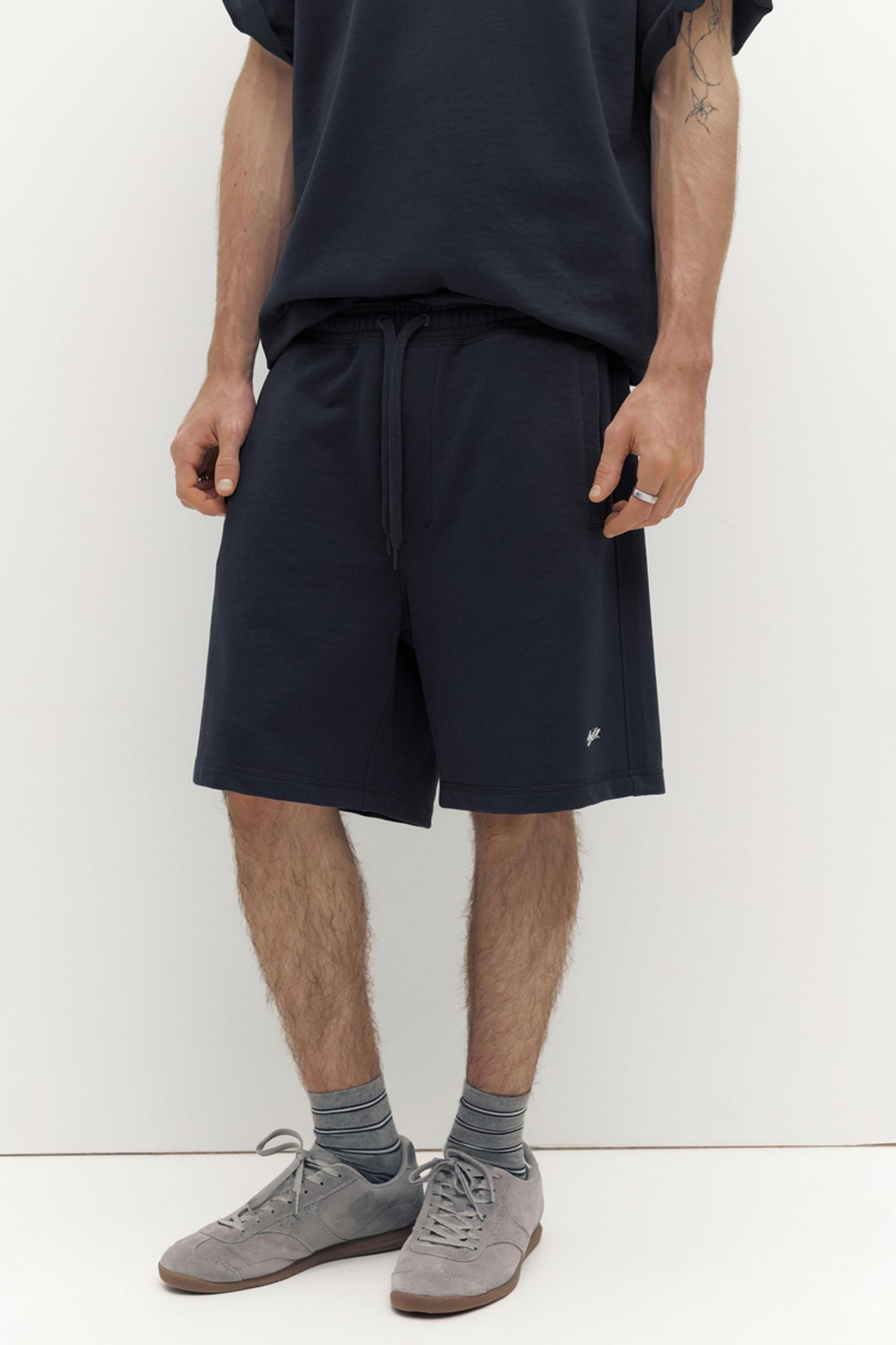 Logolu jogger bermuda şort - Görsel 78