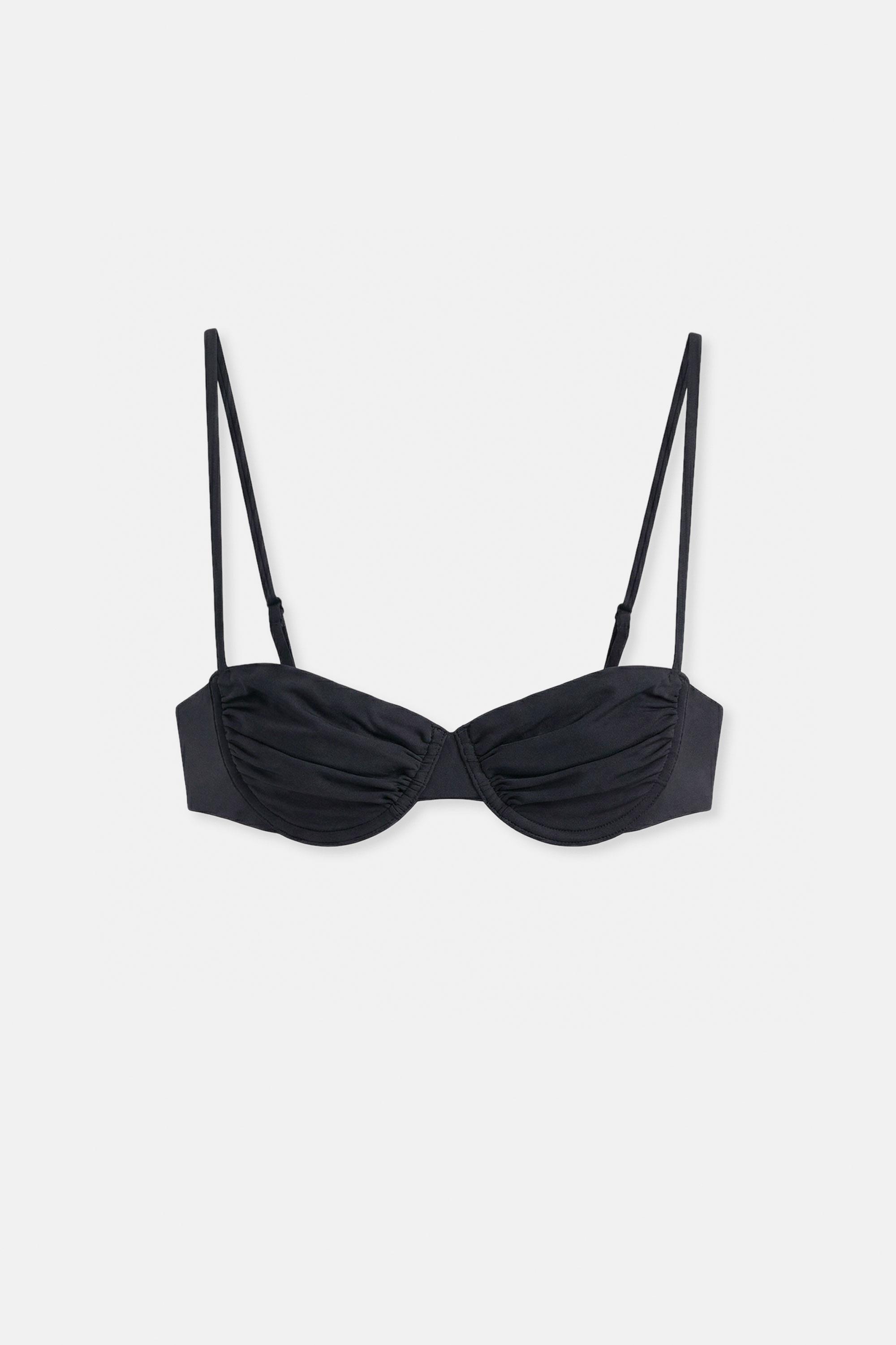 Drape detaylı balkonet bikini üstü - Görsel 46