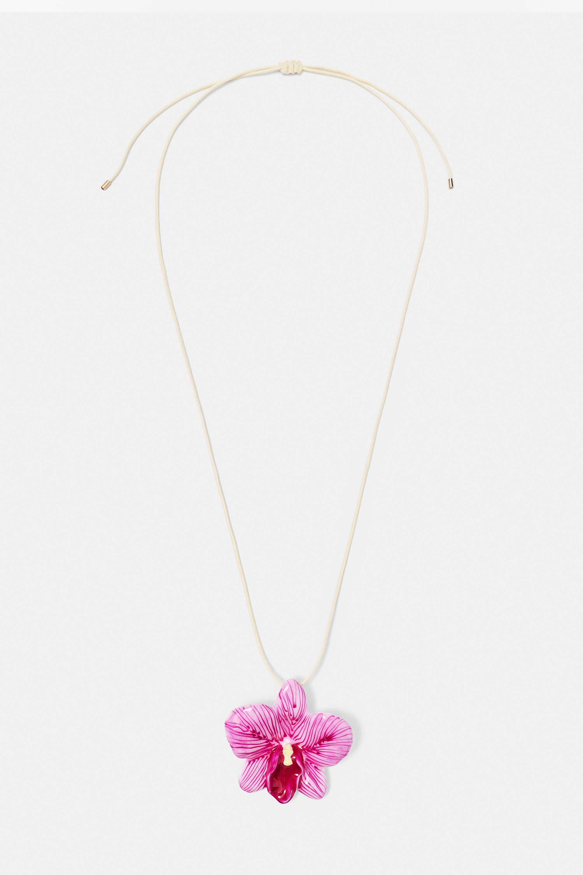 Floral necklace — Pink