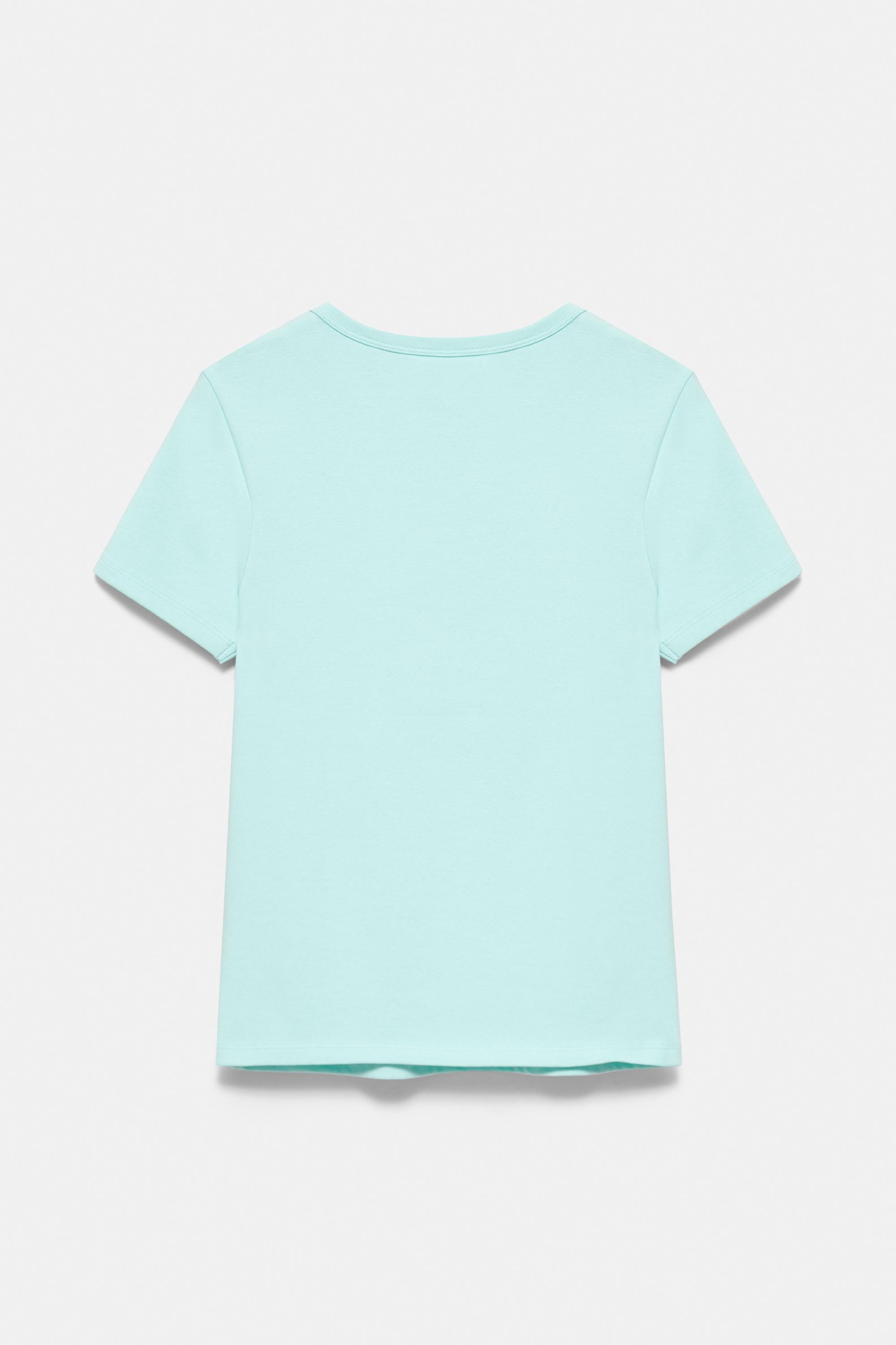 Fitted short sleeve T-shirt — Sky blue