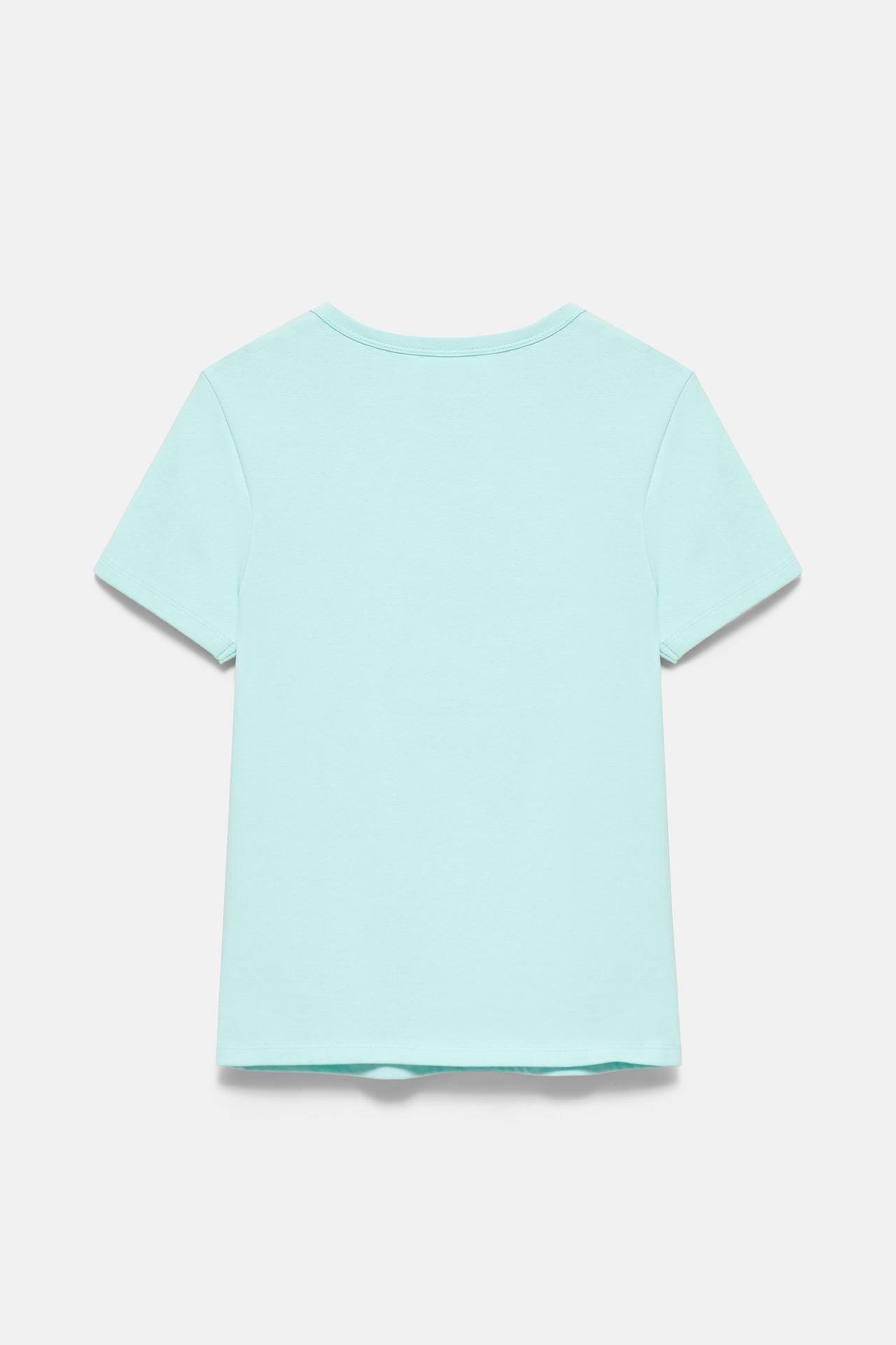 Fitted short sleeve T-shirt — Sky blue
