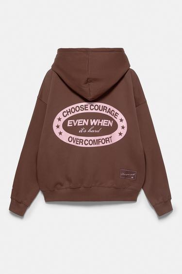 Graphic hoodie — Brown 6