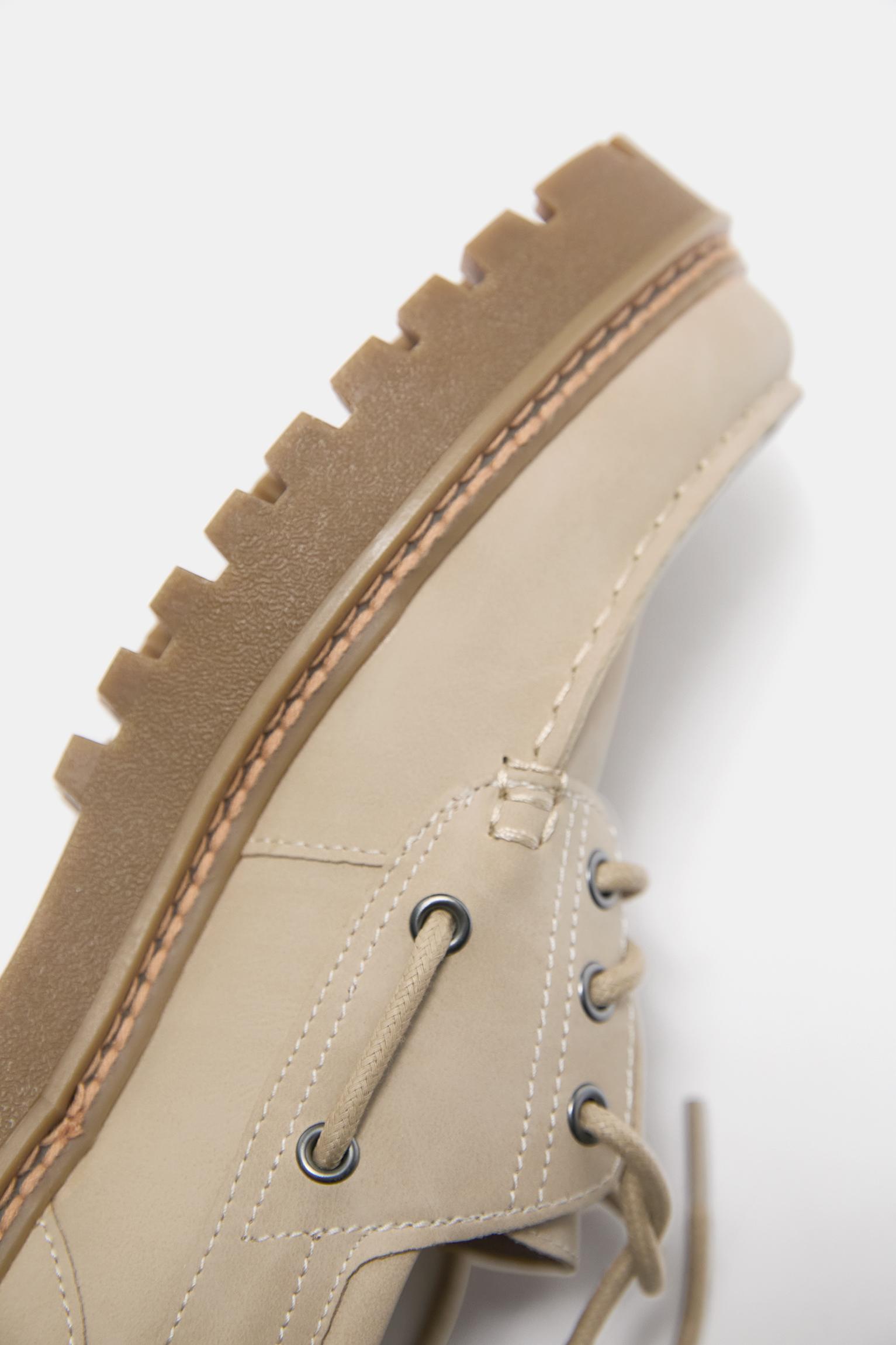 STWD boat shoes — Ecru
