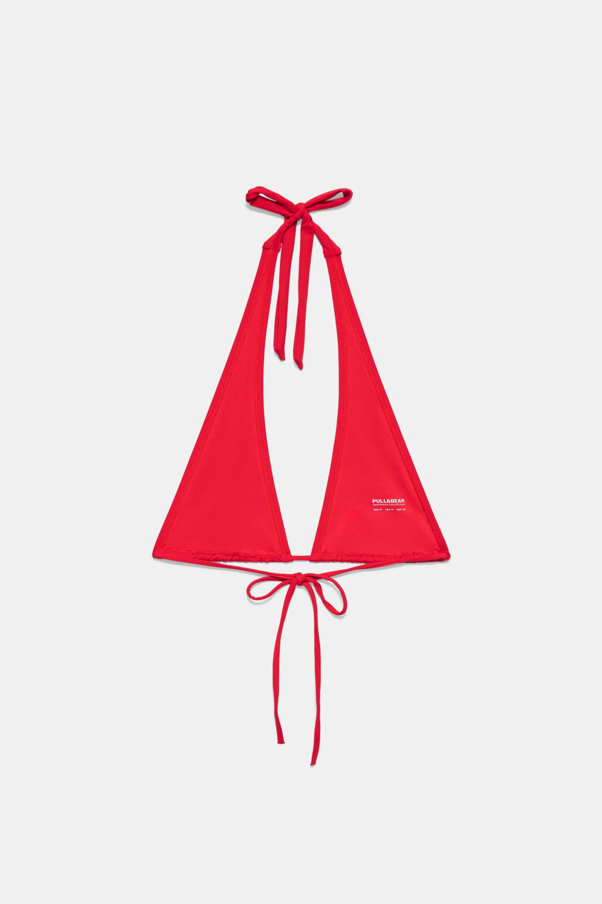 Multi-way bikini top — Bright red