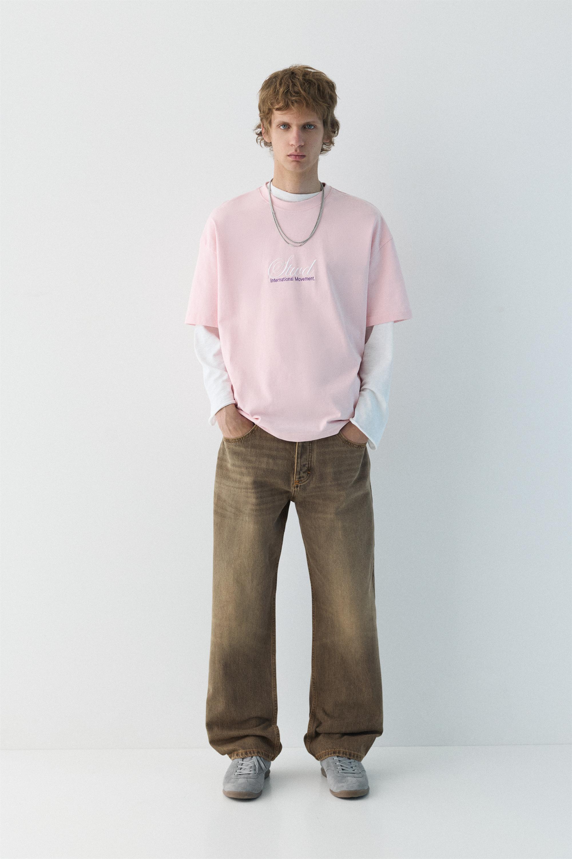 Regular straight-leg jeans — Tobacco brown