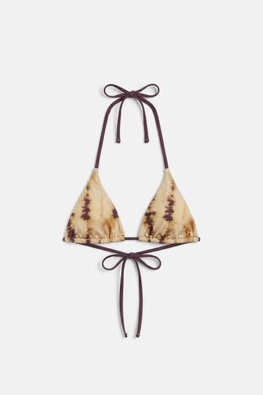 Triangle tie-dye bikini top — Yellow 4