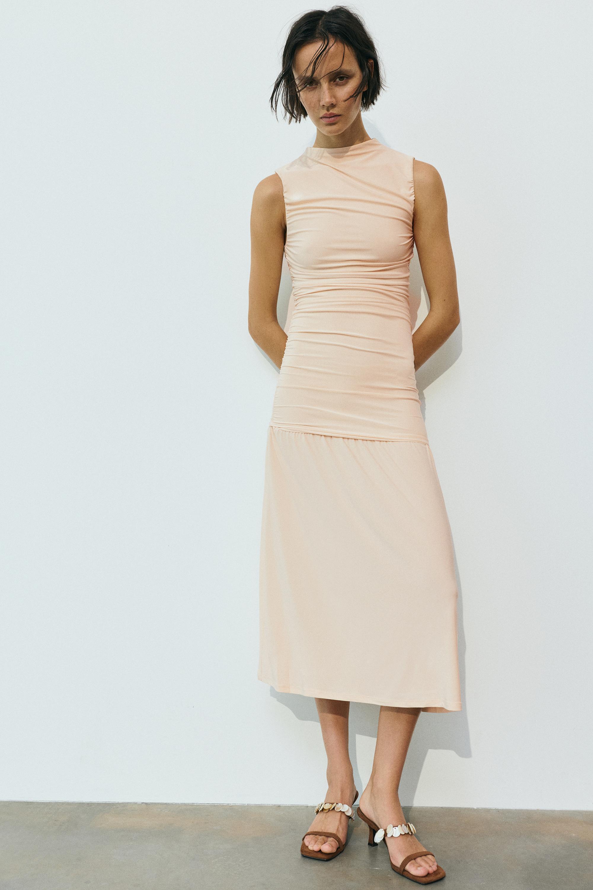Vestito Midi Con Arricciature