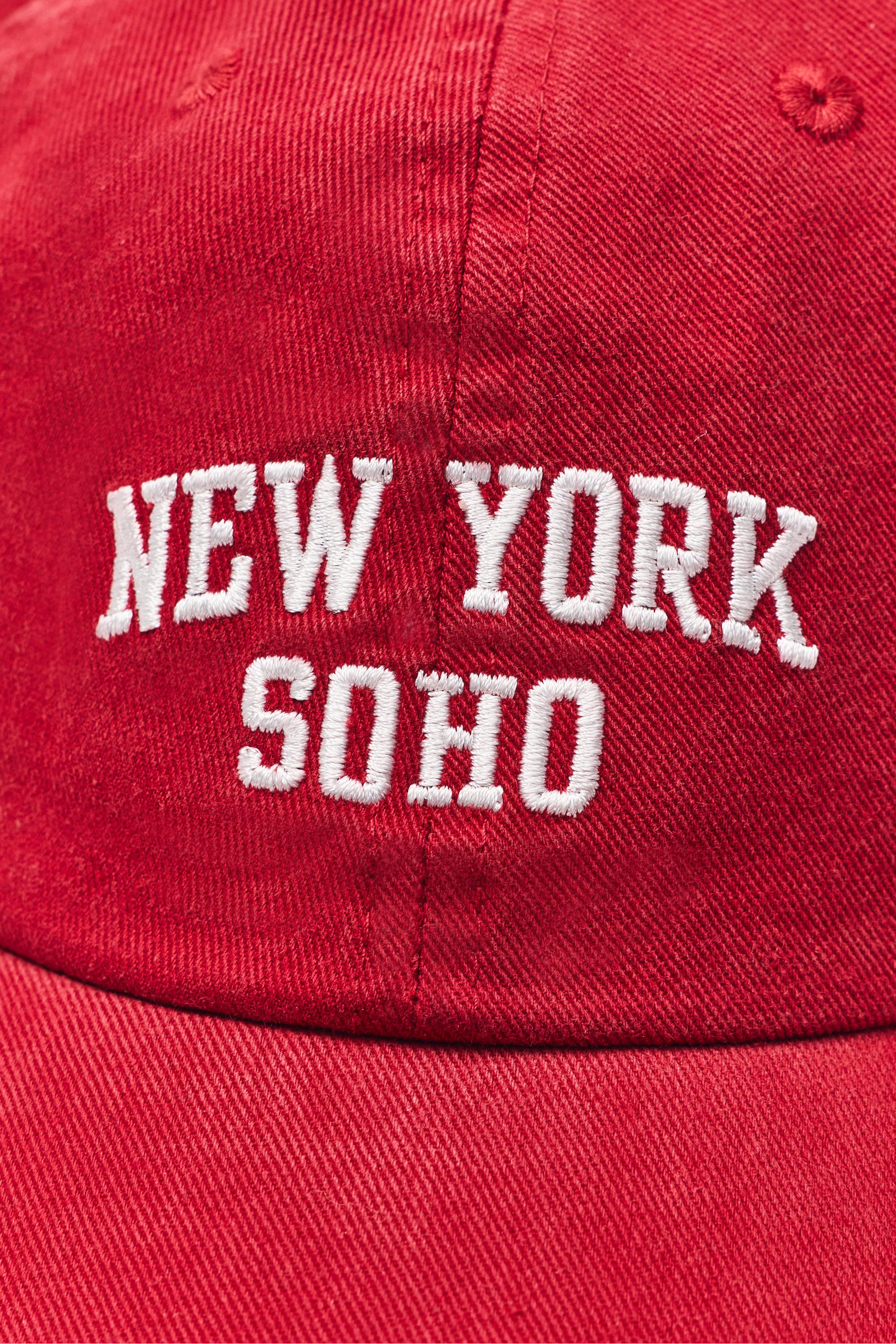 New York graphic cap — Red