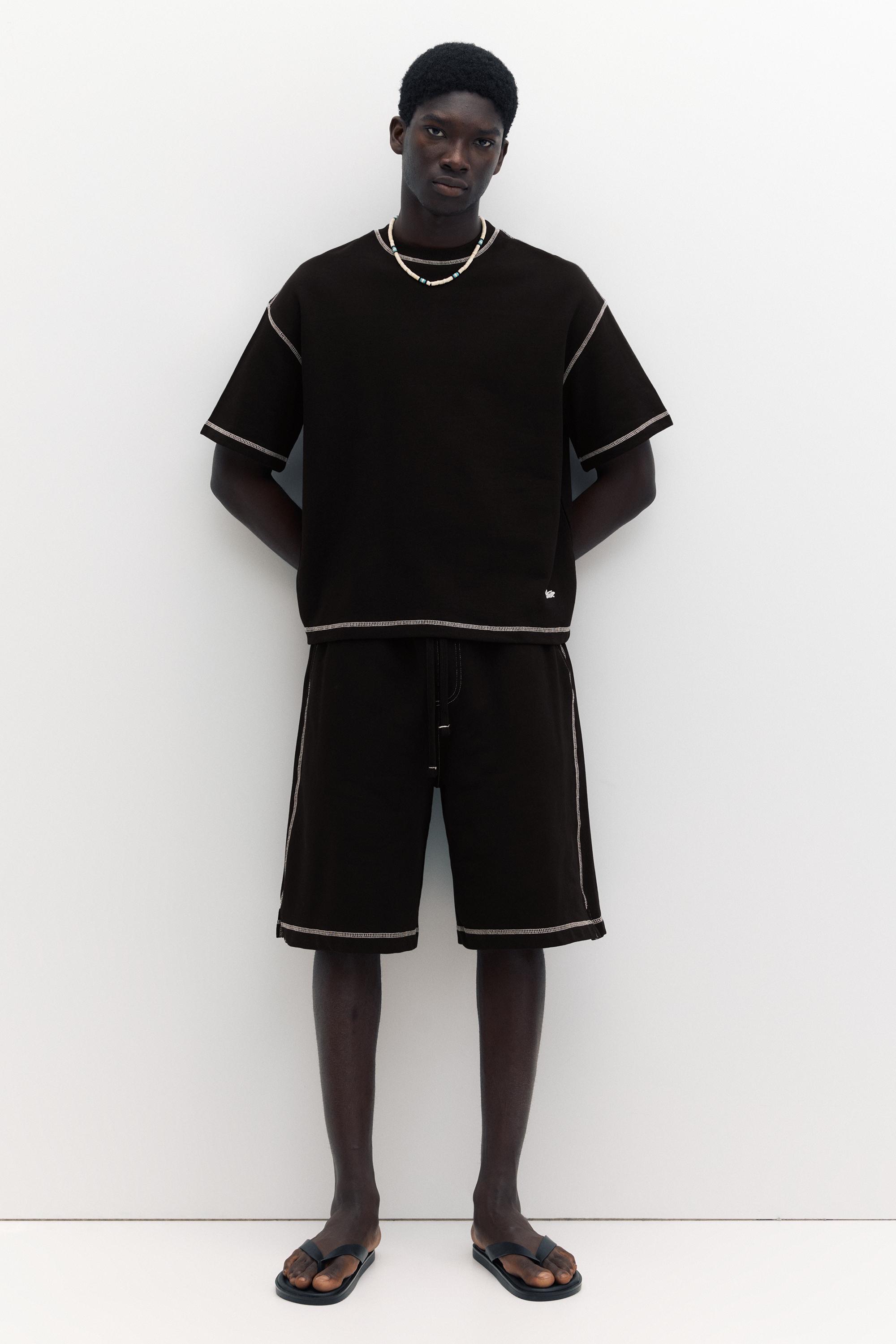 Short sleeve STWD seam sweatshirt — Black