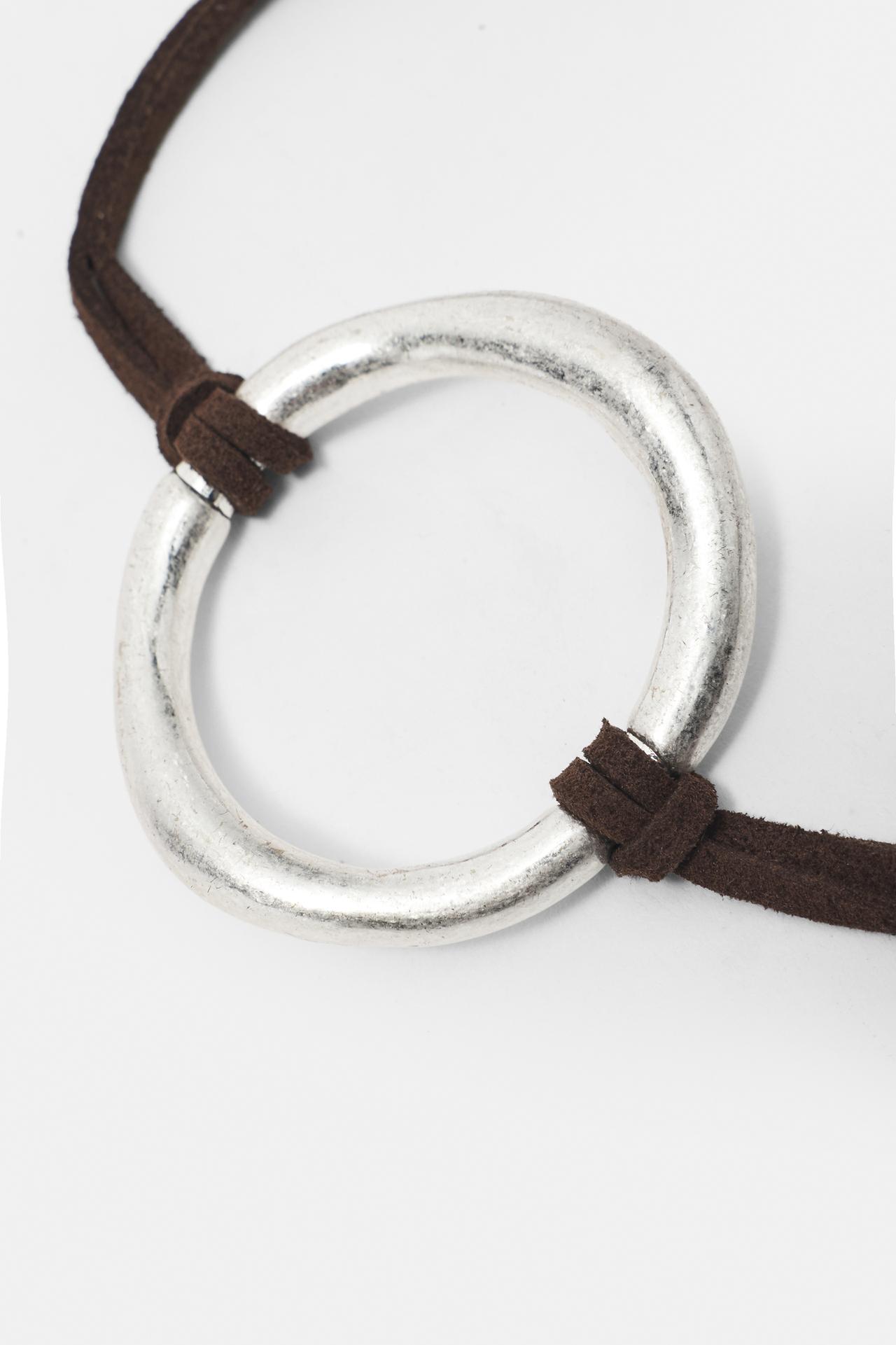 Oval cord bracelet — Silver