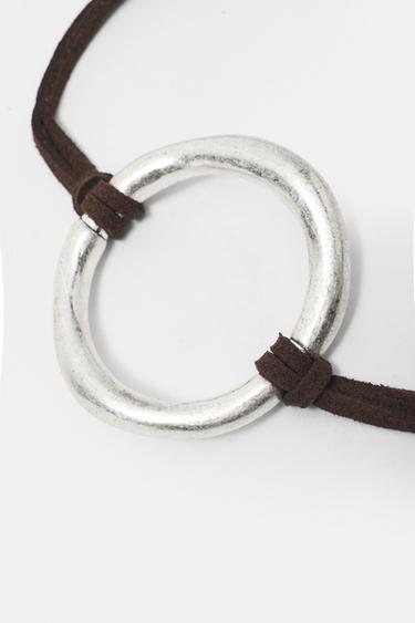 Oval cord bracelet — Silver 2