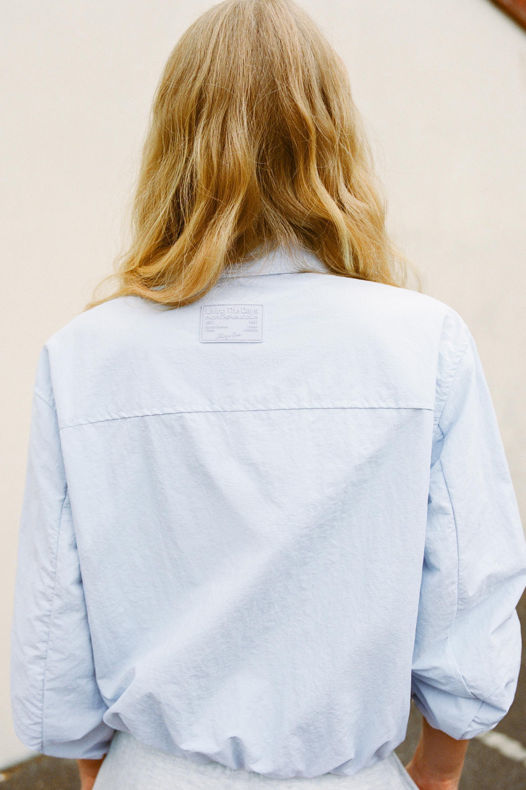 Lightweight bomber jacket — Pastel blue