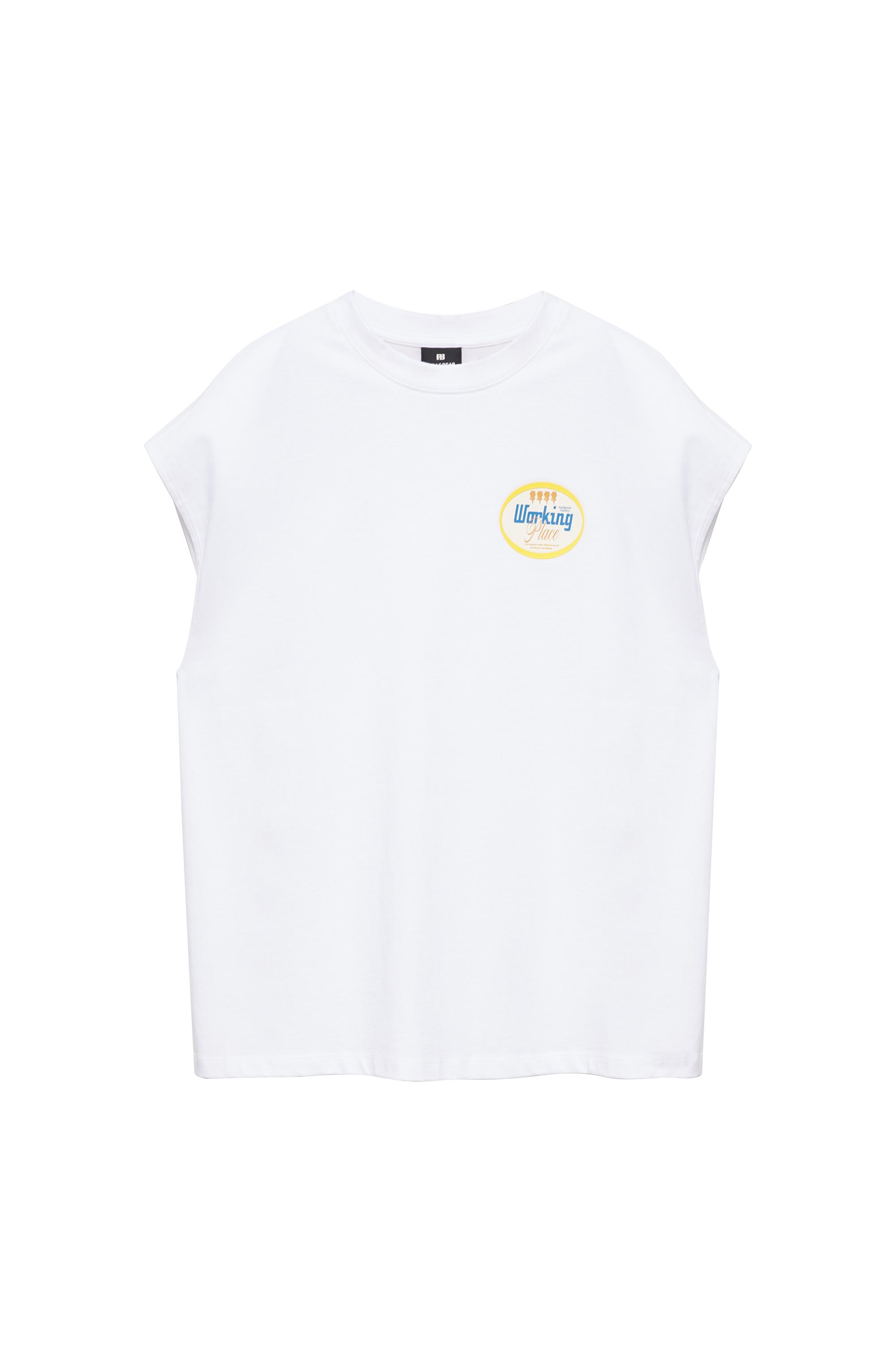 Pull&Bear Grafik baskılı boxy askılı tişört görsel 4