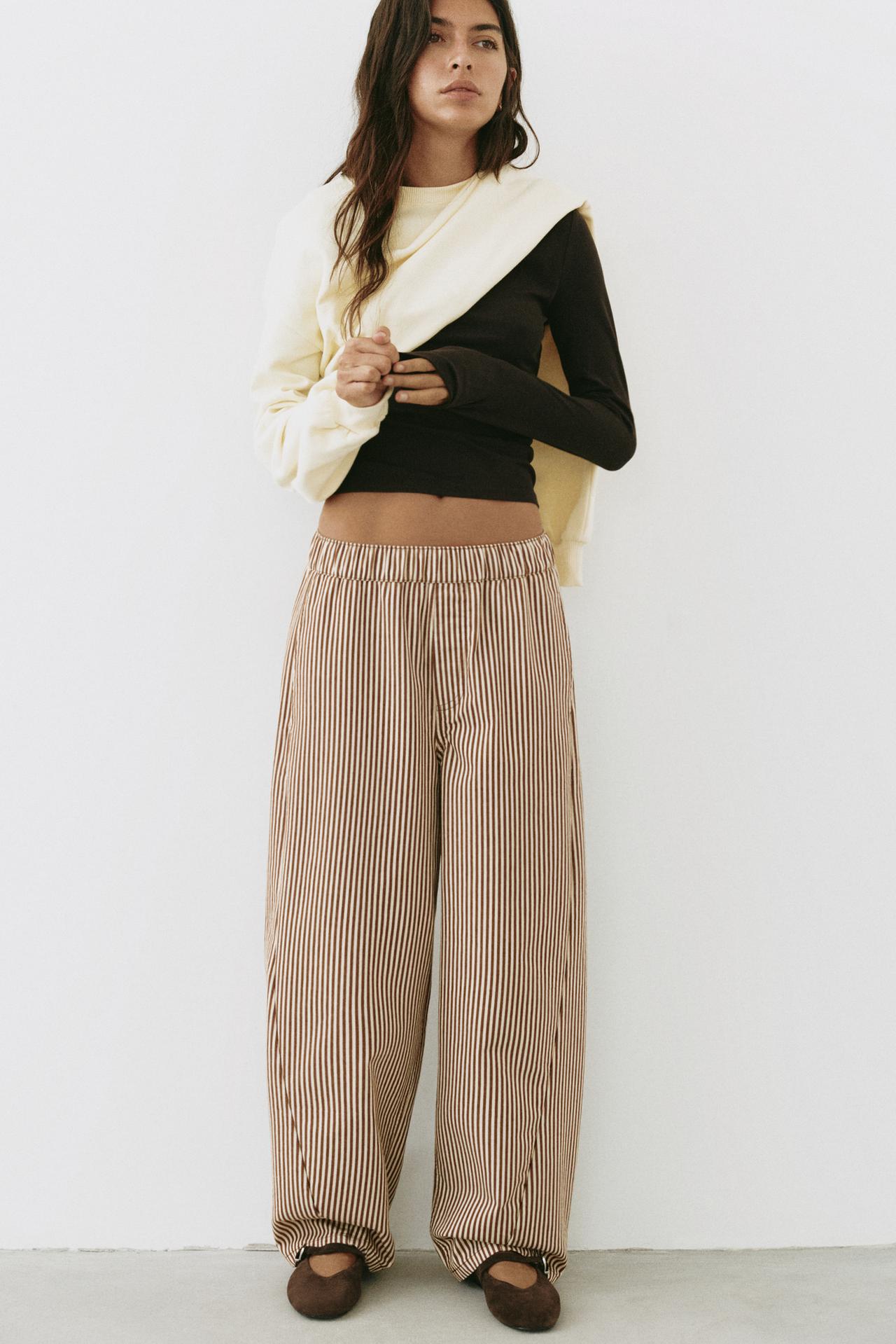 Barrel-leg trousers — Beach sand