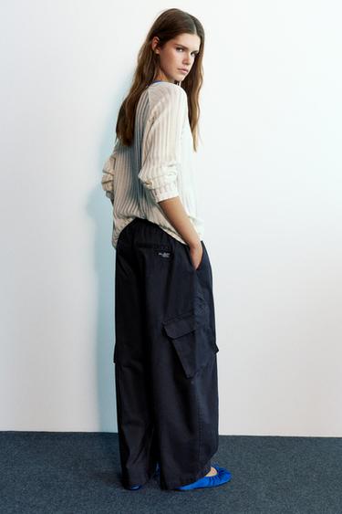 Barrel cargo trousers — Dark grey 4