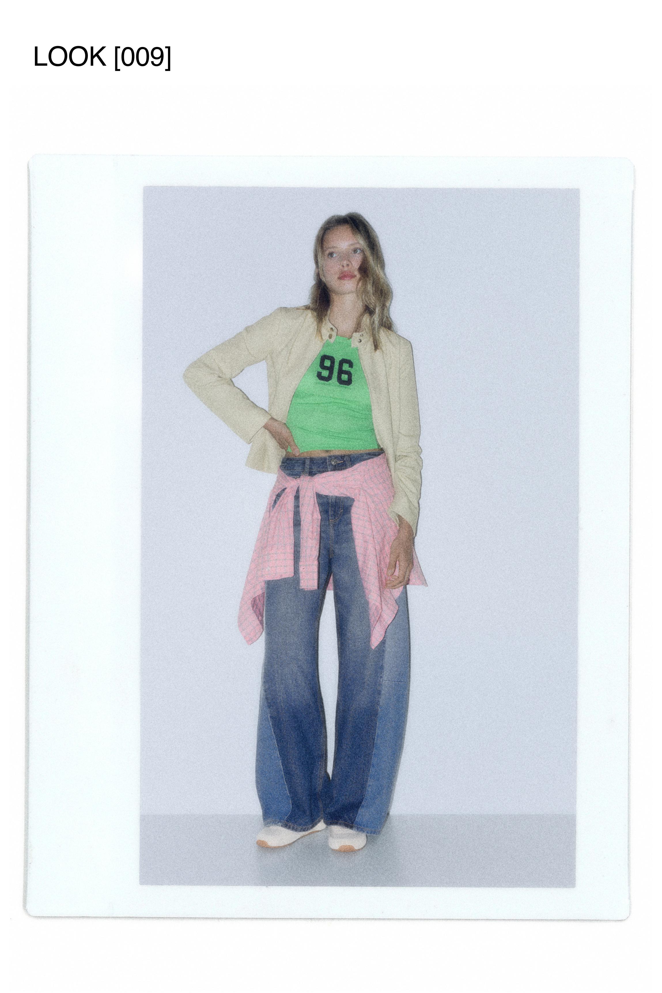 Patchwork barrel jeans — Medium blue