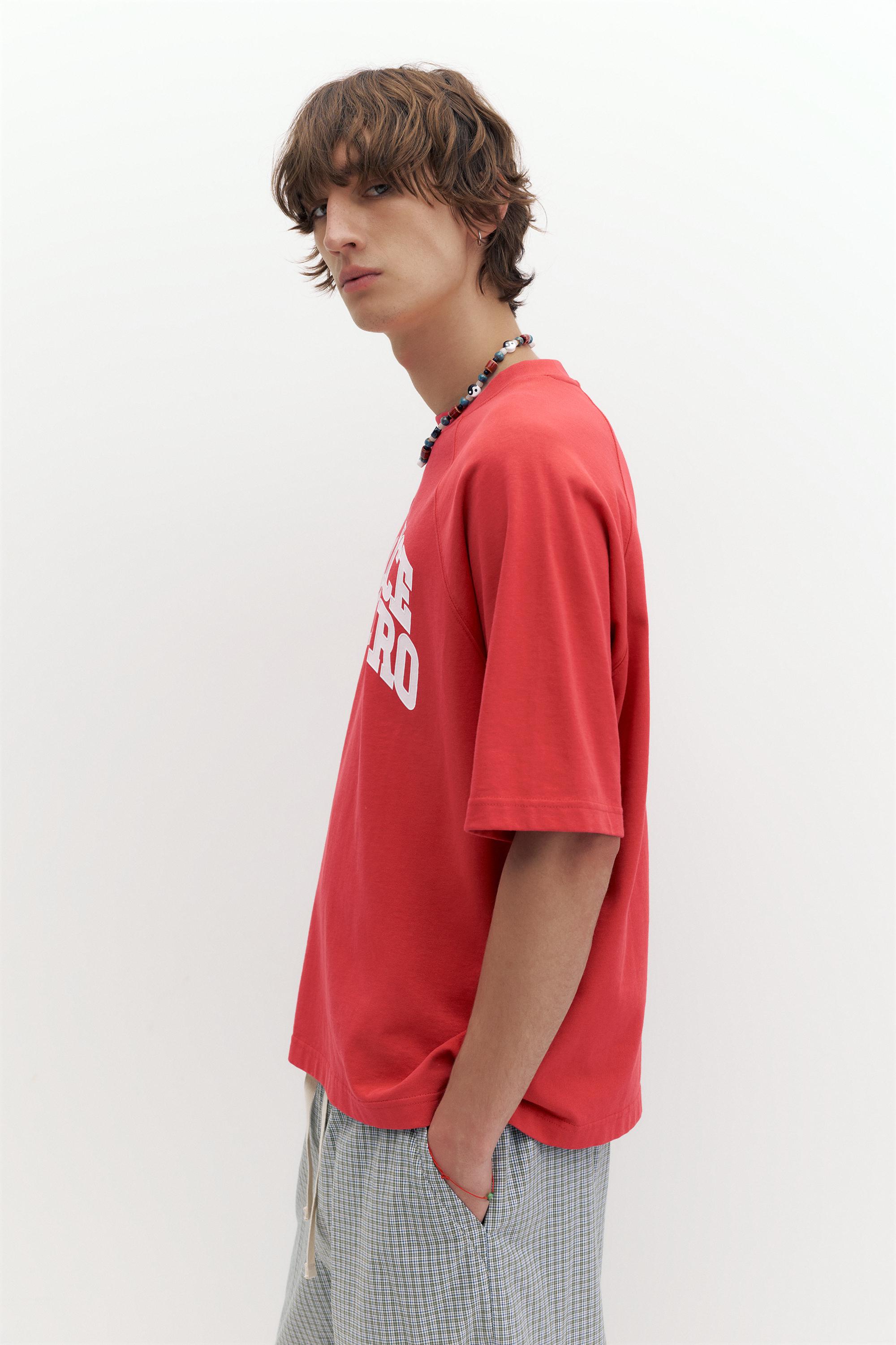 STWD raglan graphic T-shirt — Red