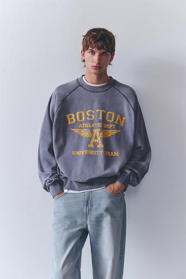 Boston round neck sweatshirt — Blue 1