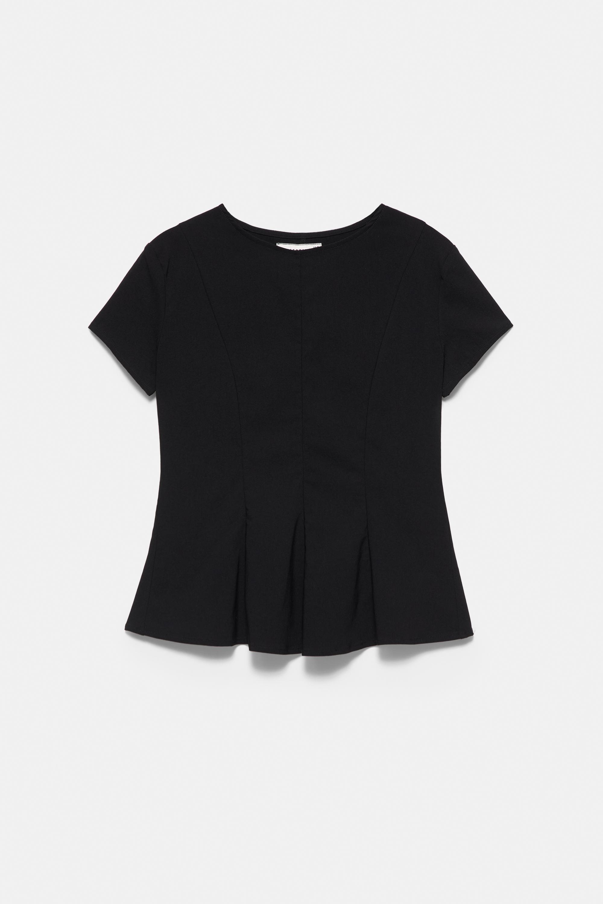 Peplum top — Black