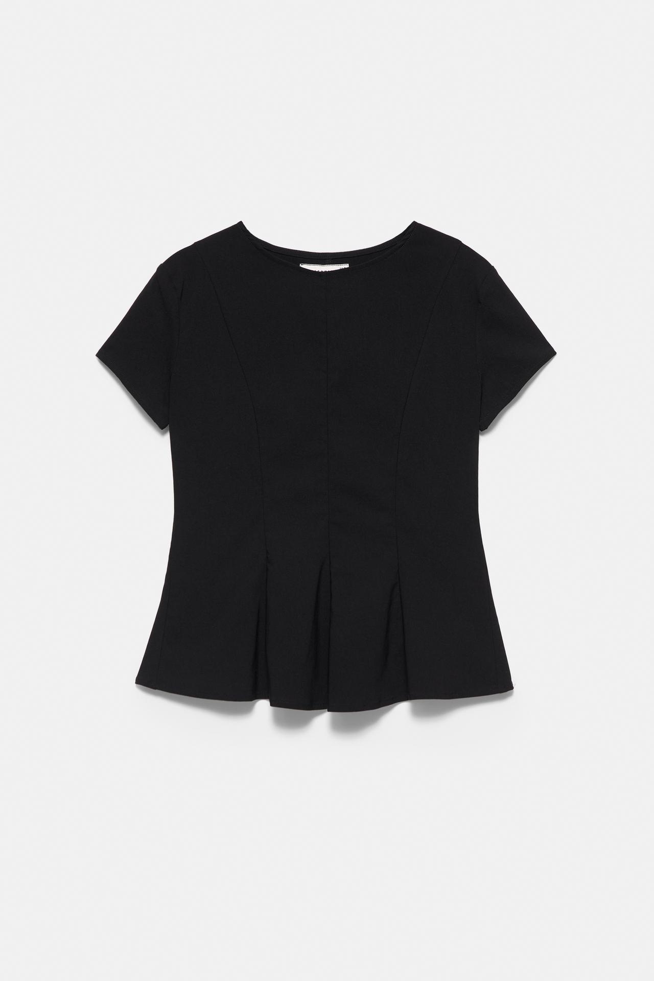 Peplum top — Black
