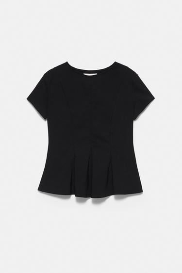 Peplum top — Black 6